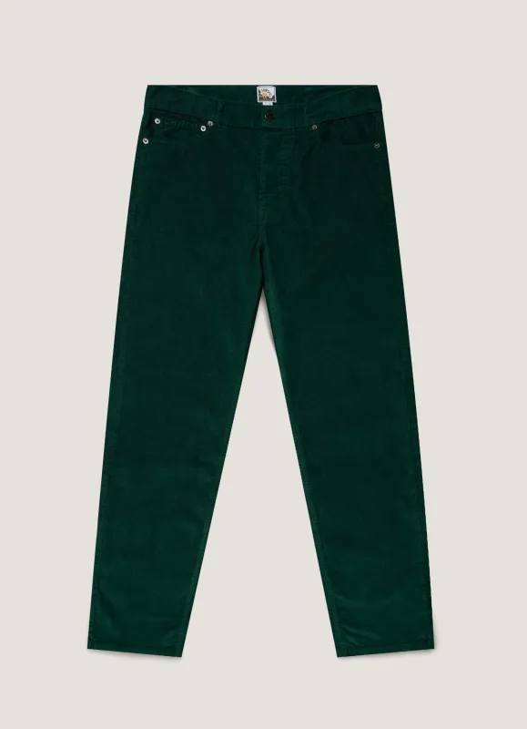 Men's Sunspel x Paul Weller Corduroy Trouser in Forest sold by Sunspel
