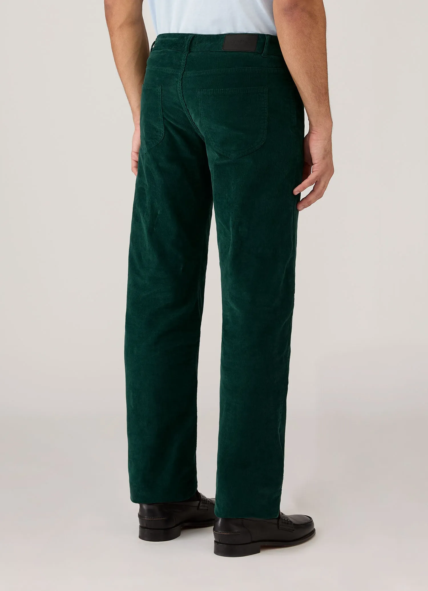 Men's Sunspel x Paul Weller Corduroy Trouser in Forest sold by Sunspel product image thumbnail 5