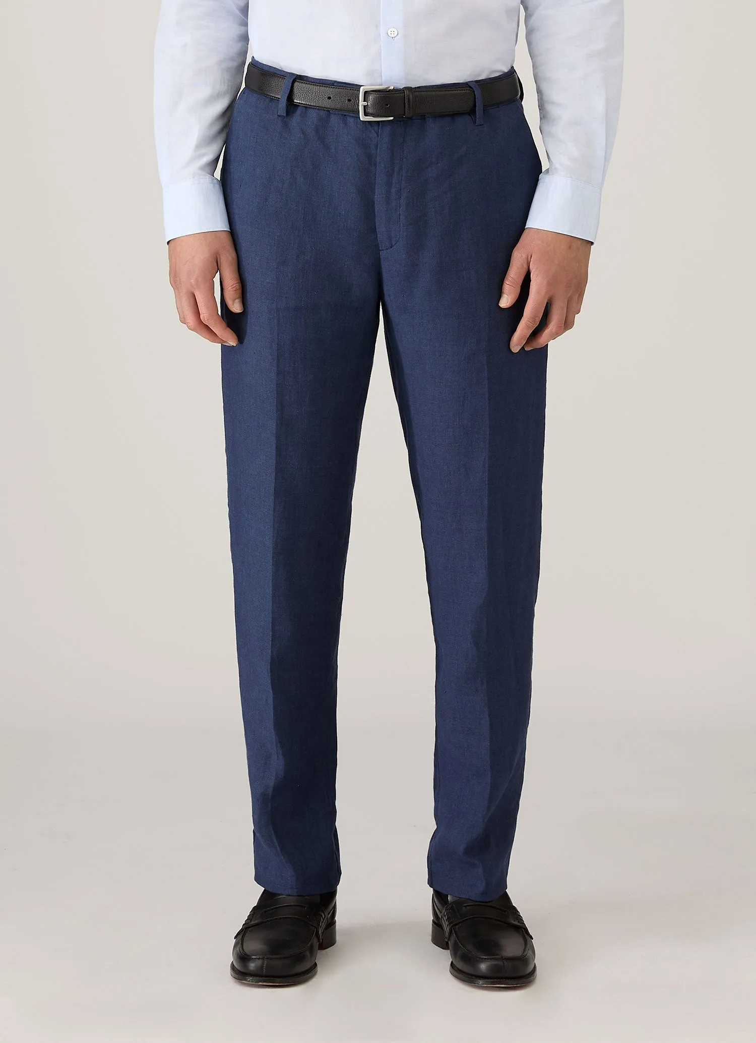 Men's Linen Trouser in Light Navy sold by Sunspel product image thumbnail 2