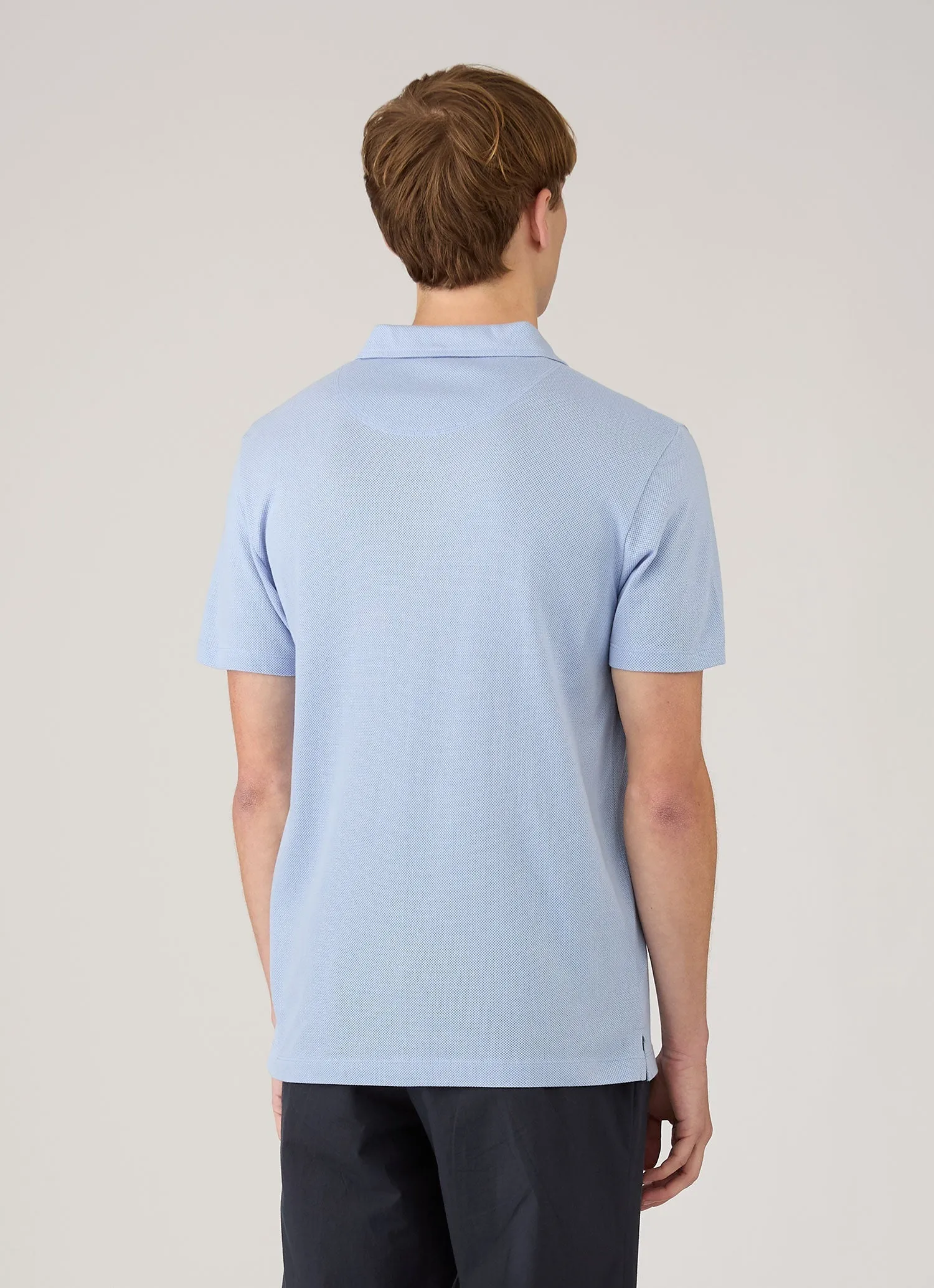 Men's Riviera Polo Shirt in Sky sold by Sunspel product image thumbnail 5