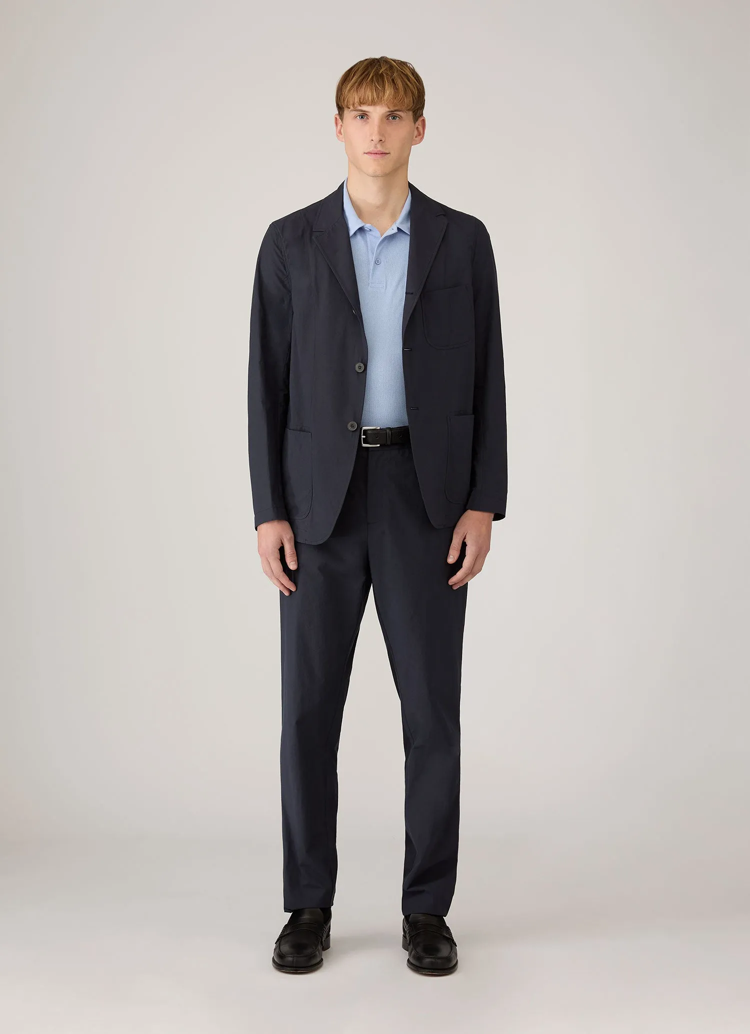 Men's Riviera Polo Shirt in Sky sold by Sunspel product image thumbnail 3