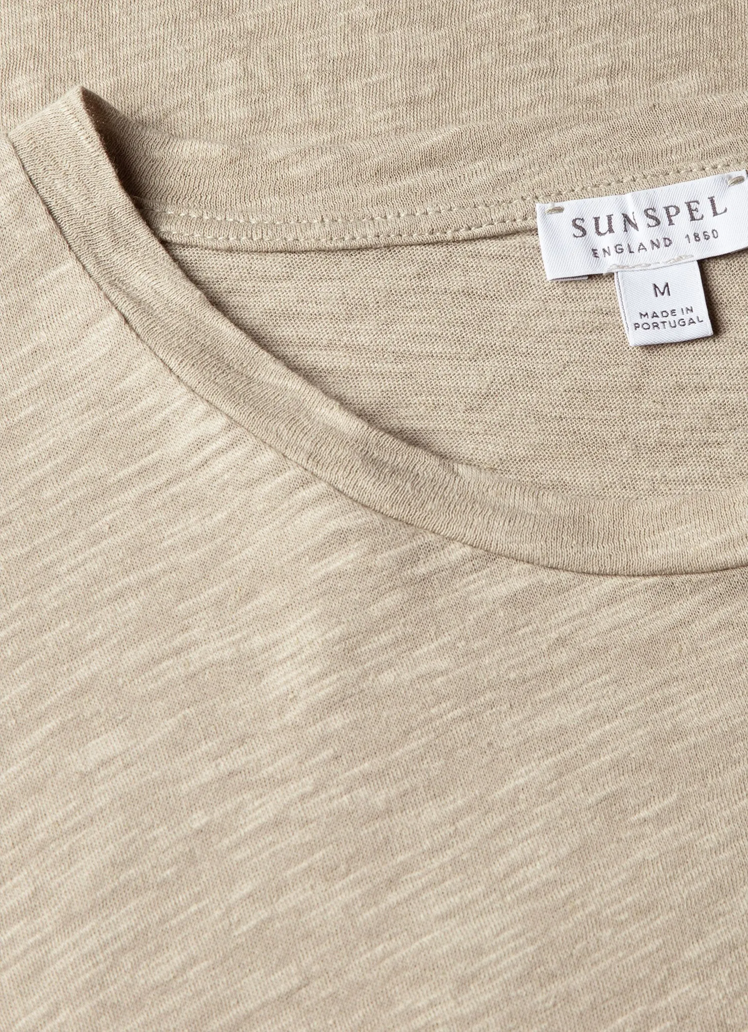 Men's Cotton Linen T-shirt in Ash sold by Sunspel product image thumbnail 4
