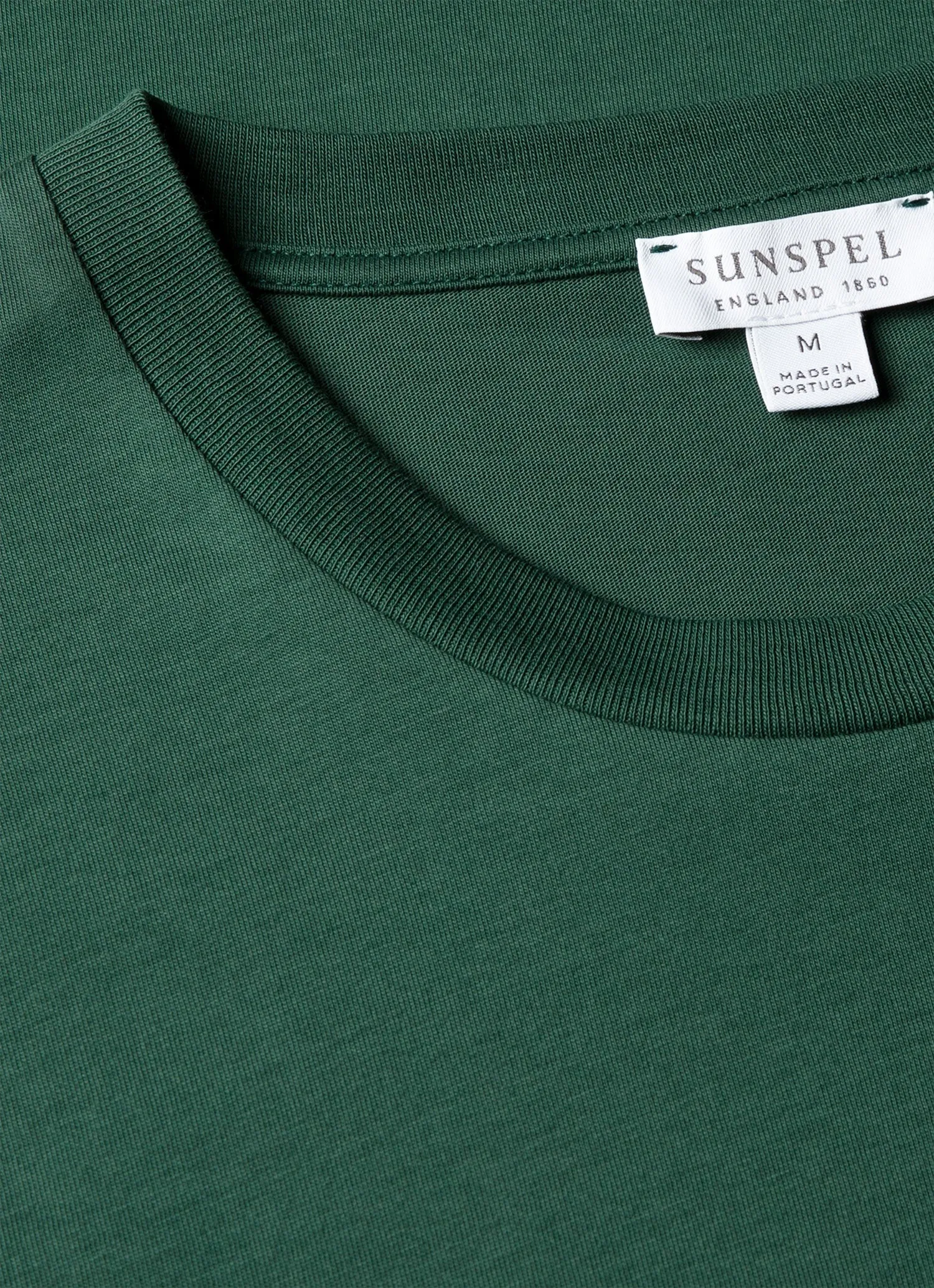 Men's Riviera Midweight T-shirt in Forest sold by Sunspel product image thumbnail 4