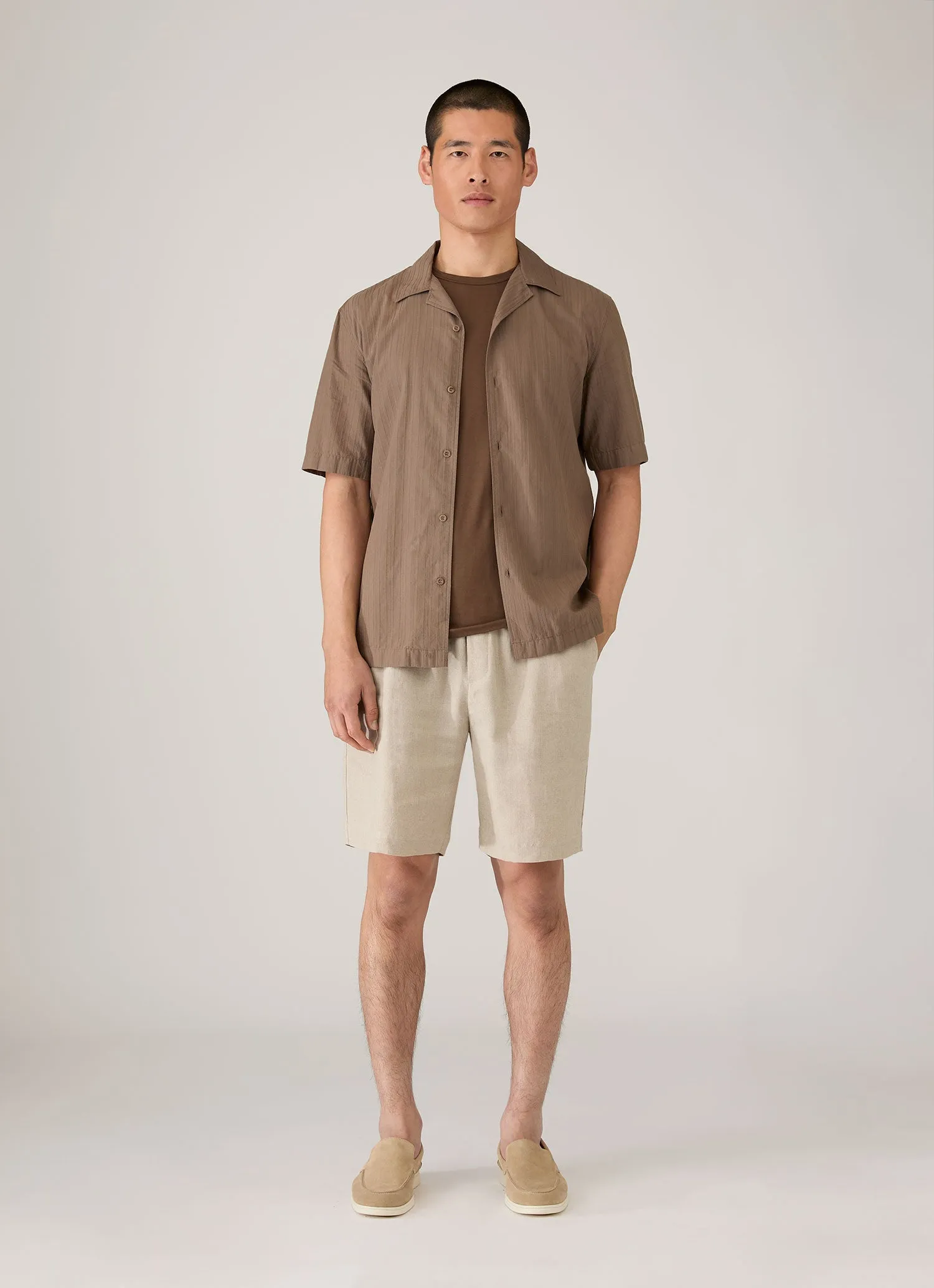 Men's Linen Drawstring Short in Sand sold by Sunspel product image thumbnail 3