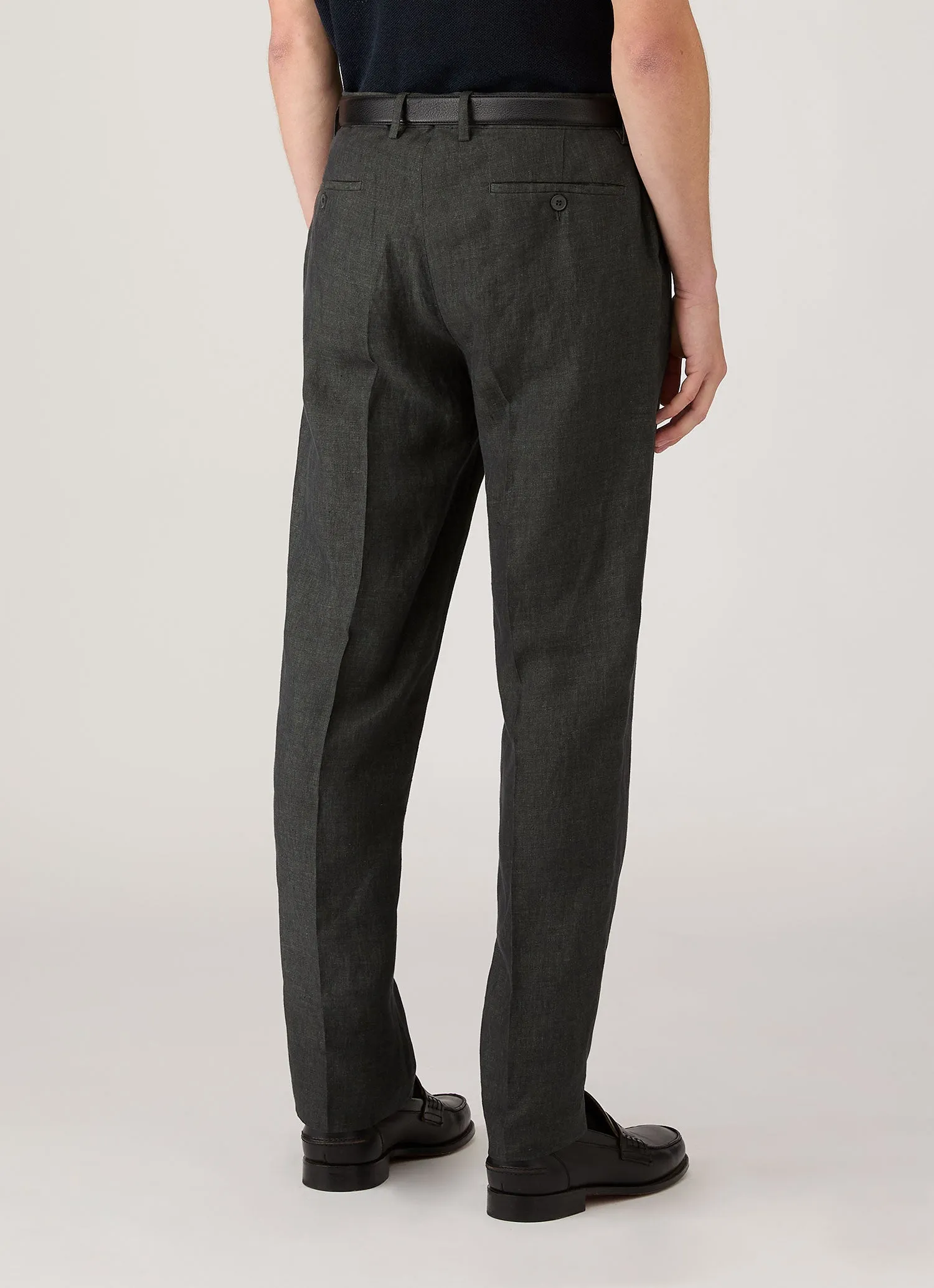 Men's Linen Trouser in Forest sold by Sunspel product image thumbnail 5