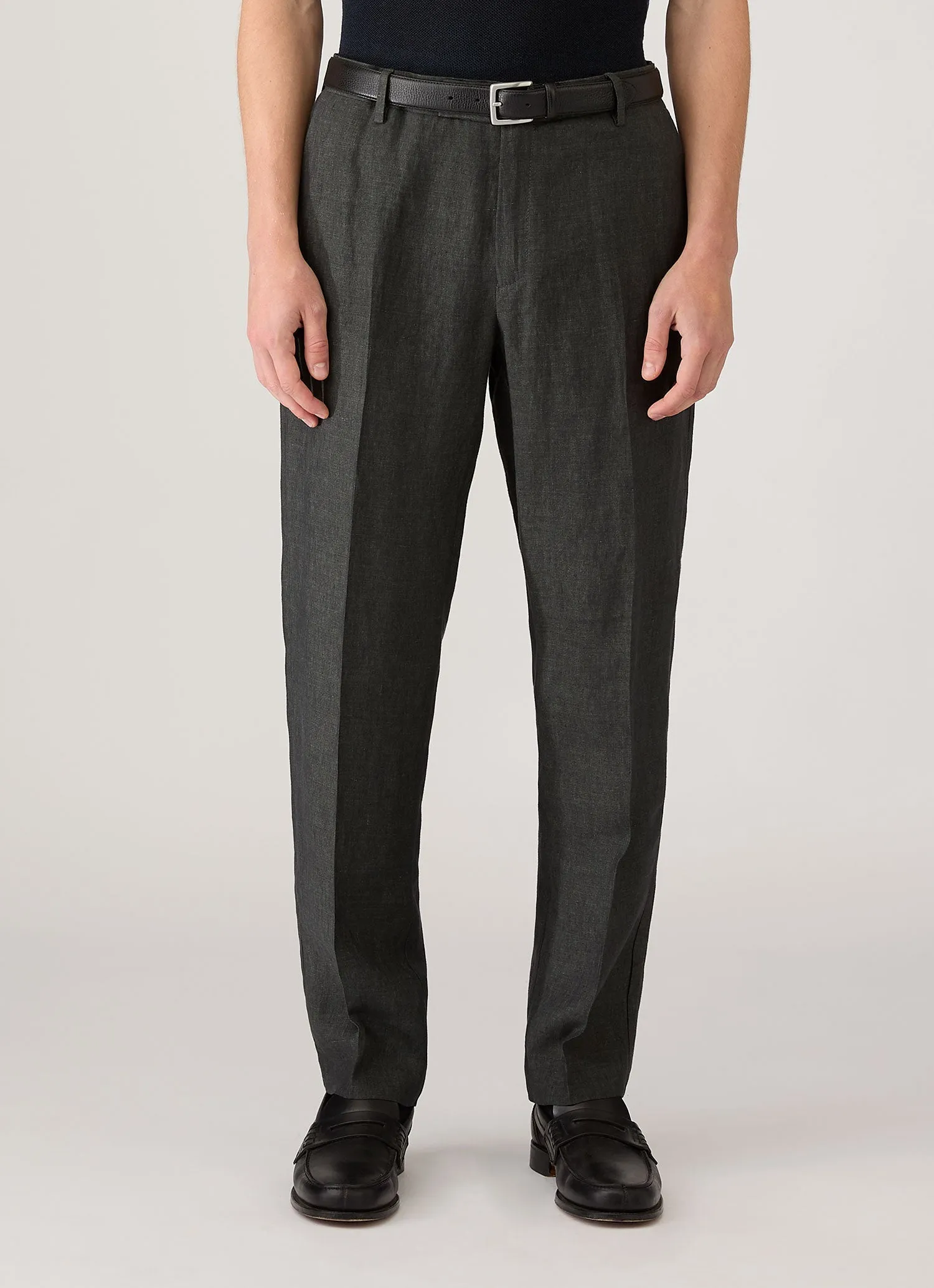 Men's Linen Trouser in Forest sold by Sunspel product image thumbnail 2