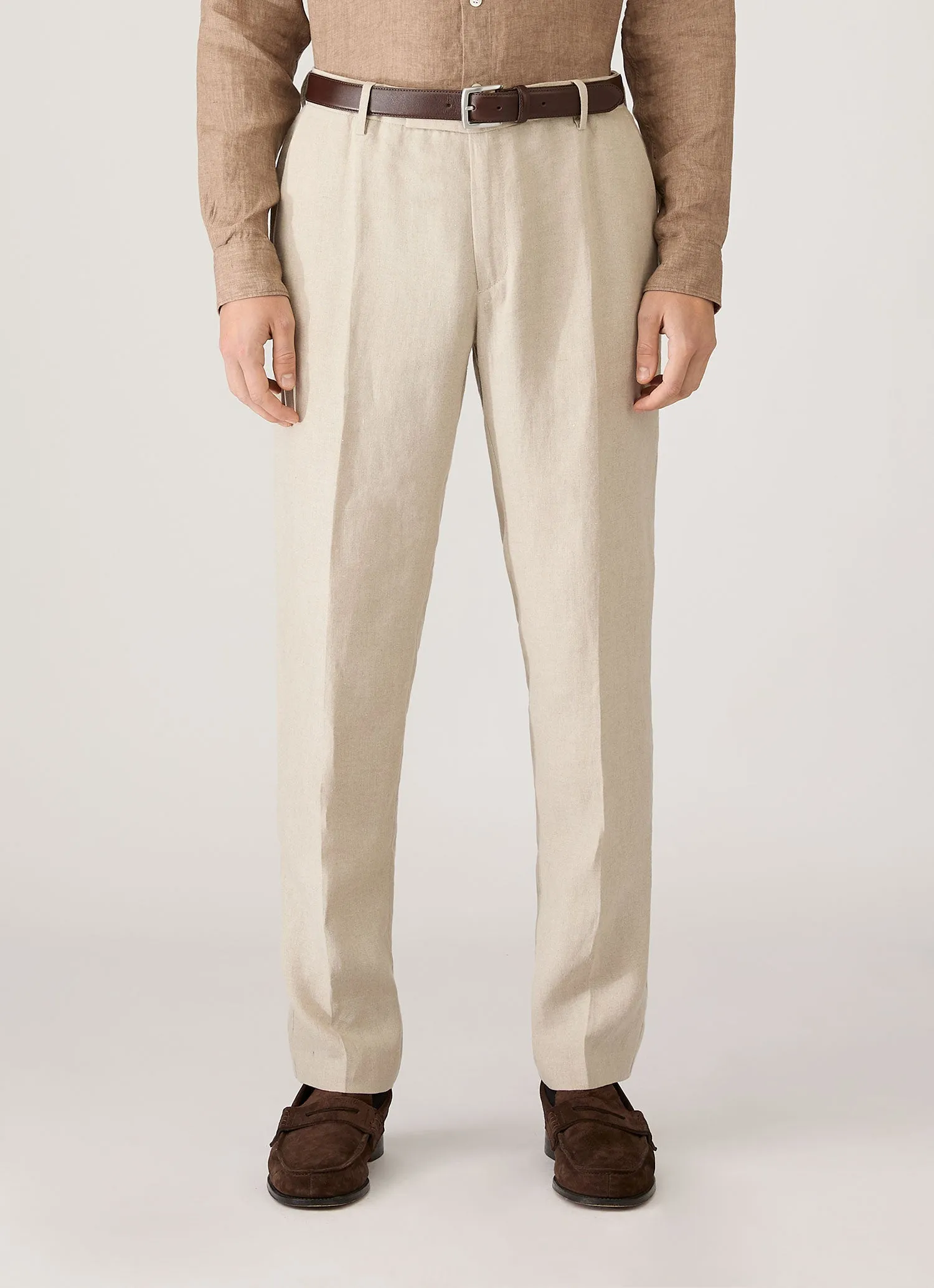 Men's Linen Trouser in Sand sold by Sunspel product image thumbnail 2