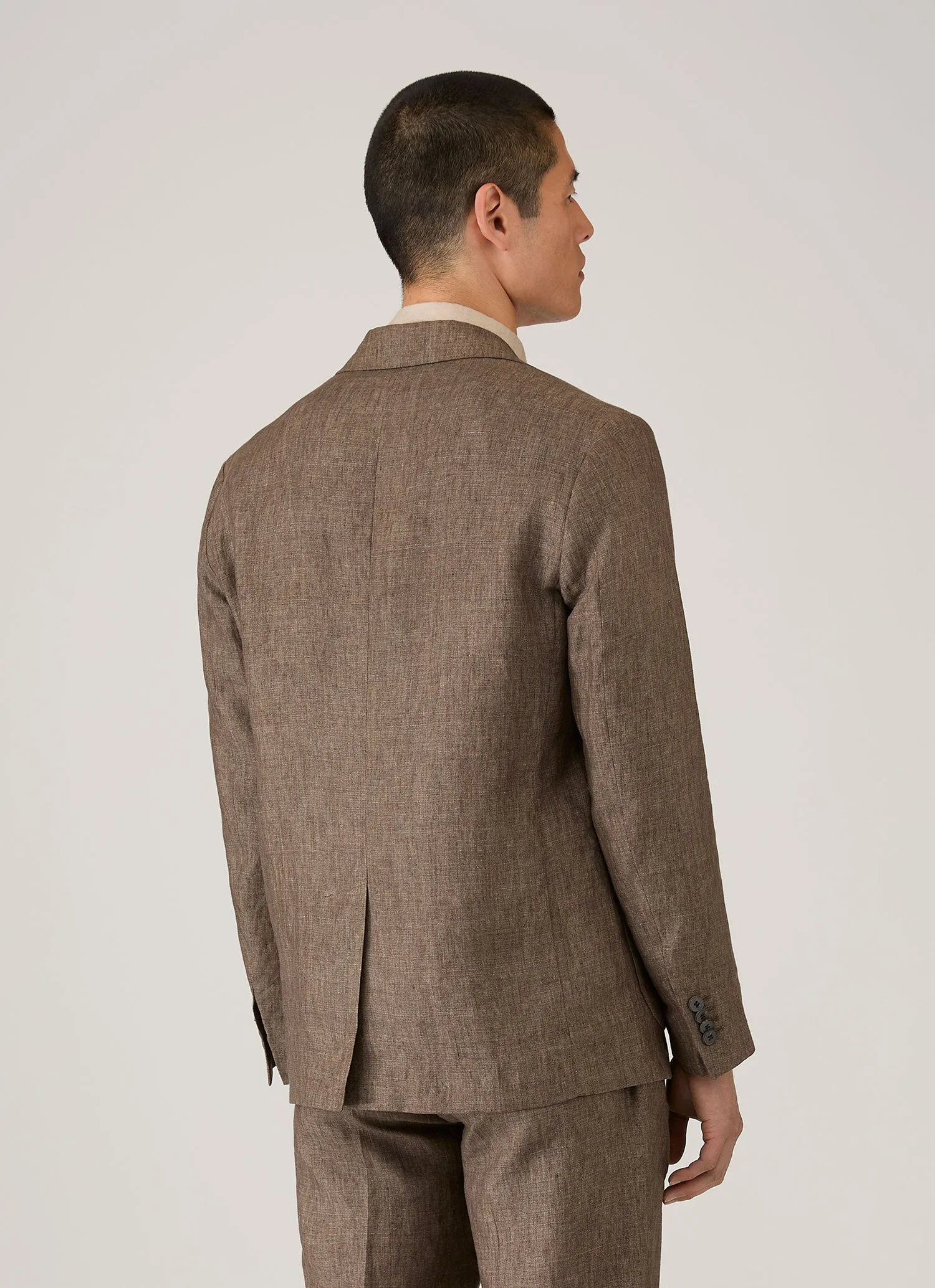 Men's Linen Blazer in Dark Walnut sold by Sunspel product image thumbnail 5