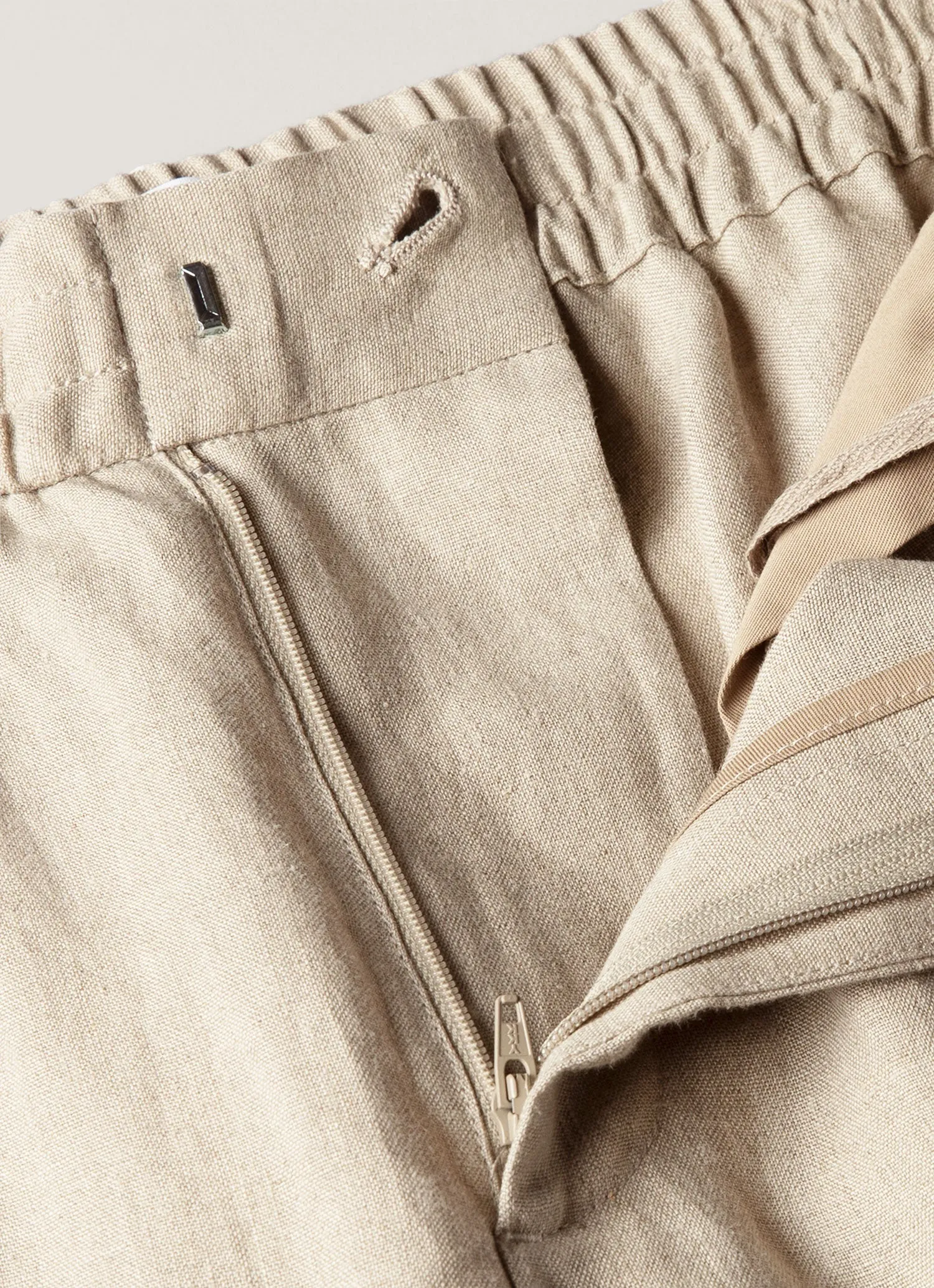 Men's Linen Drawstring Trouser in Sand sold by Sunspel product image thumbnail 4