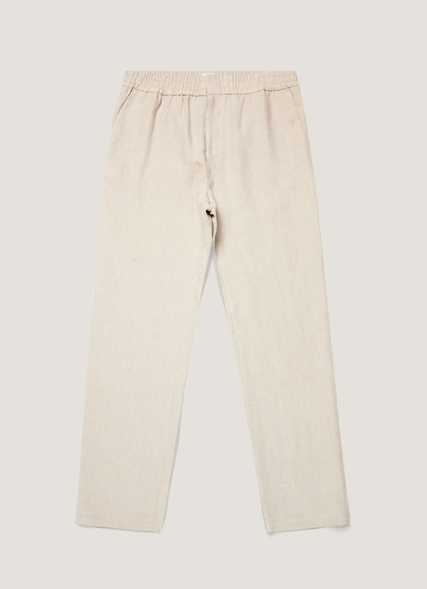 Men's Linen Drawstring Trouser in Sand sold by Sunspel