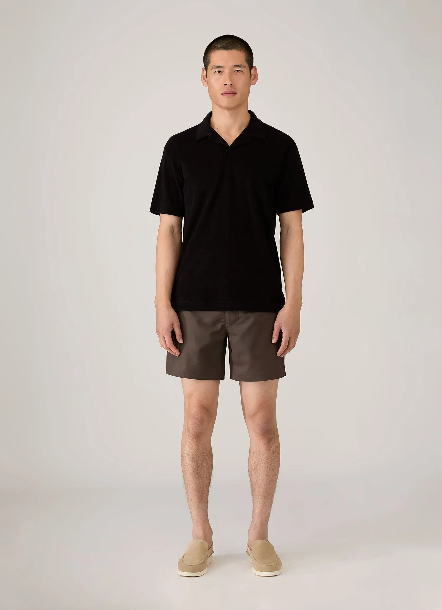 Men's Tailored Swim Shorts in Dark Walnut sold by Sunspel product image thumbnail 3