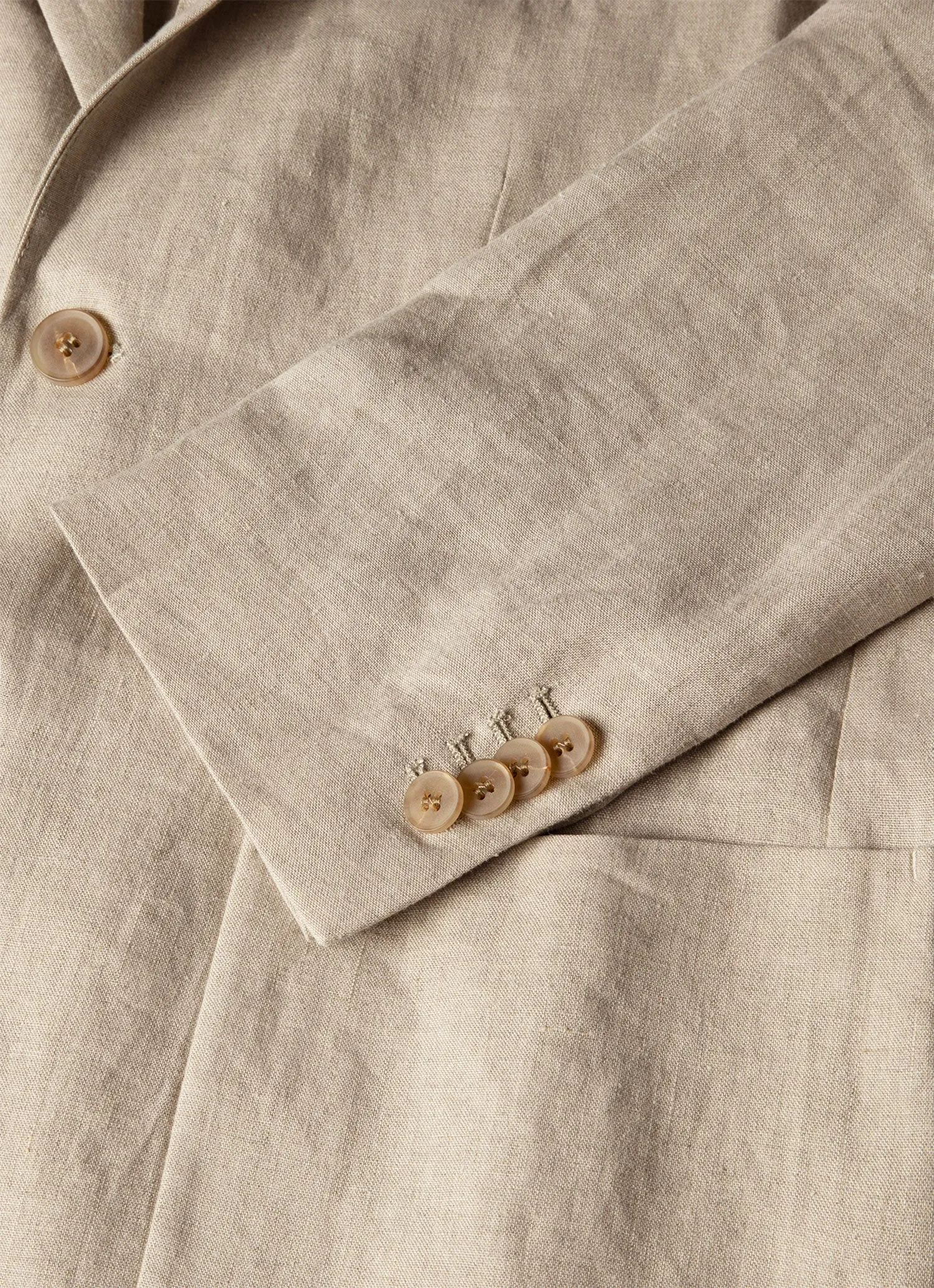 Men's Linen Two-Piece Suit in Sand sold by Sunspel product image thumbnail 4
