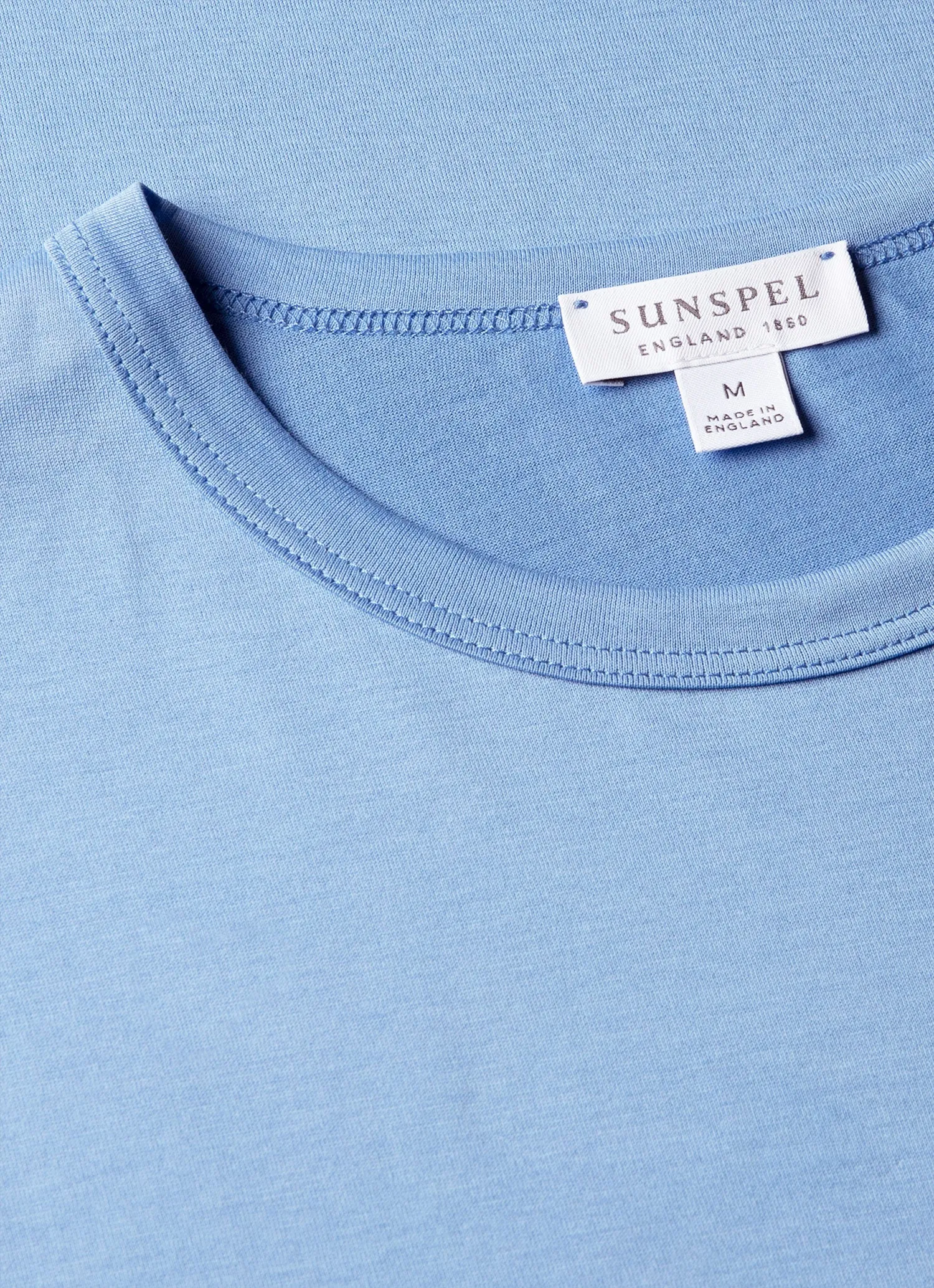 Men's Classic T-shirt in Azure Blue sold by Sunspel product image thumbnail 4