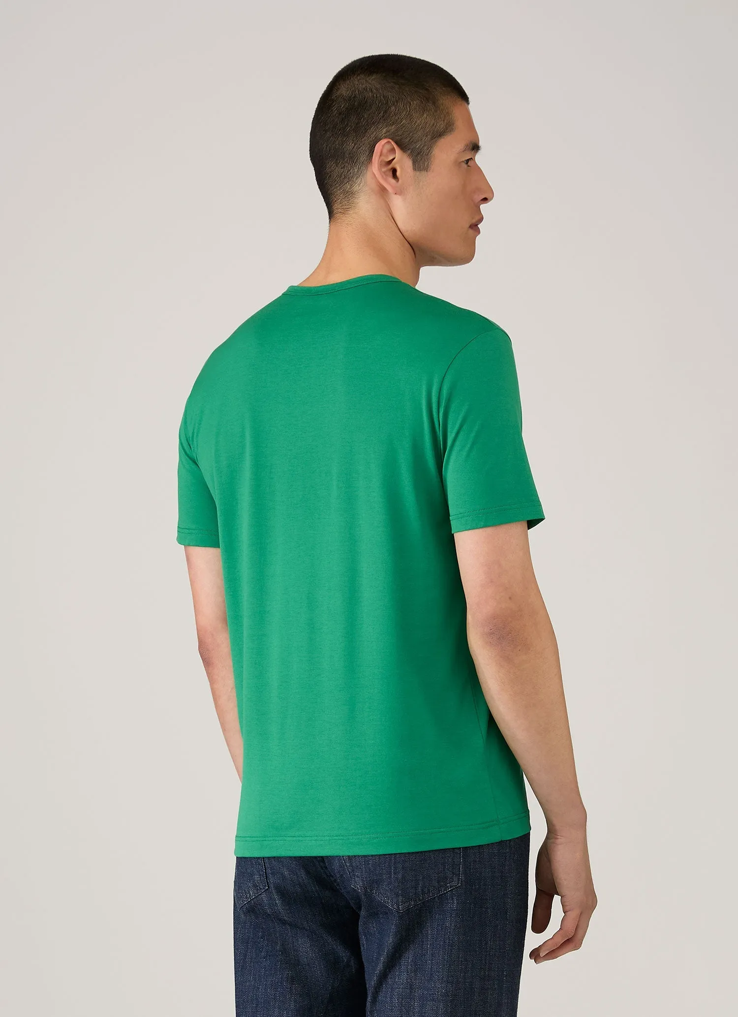 Men's Classic T-shirt in Bright Green sold by Sunspel product image thumbnail 5