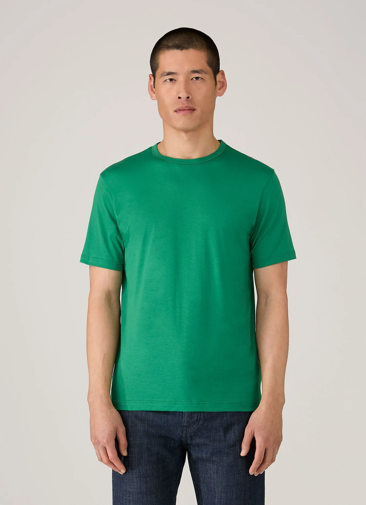 Men's Classic T-shirt in Bright Green sold by Sunspel product image thumbnail 2
