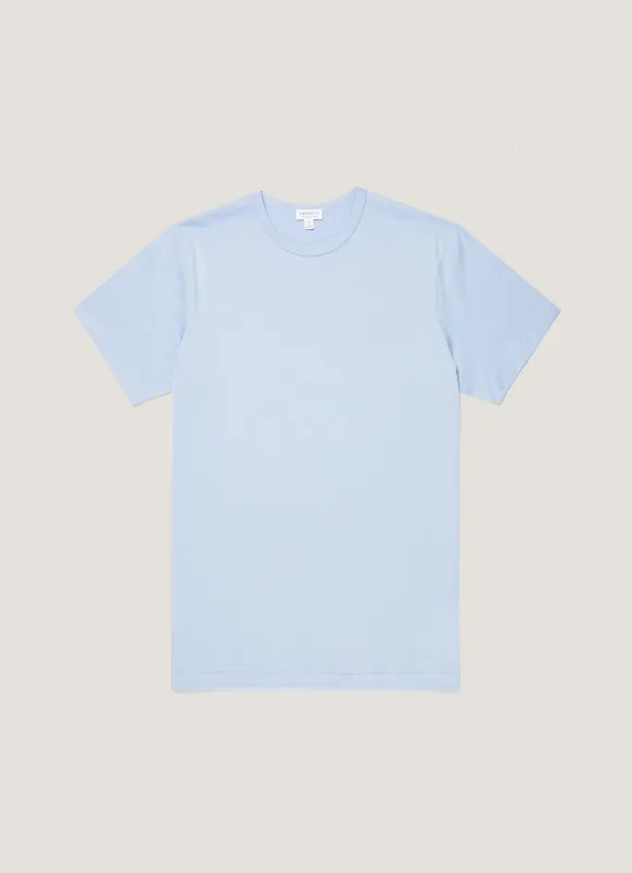 Men's Classic T-shirt in Sky made by Sunspel