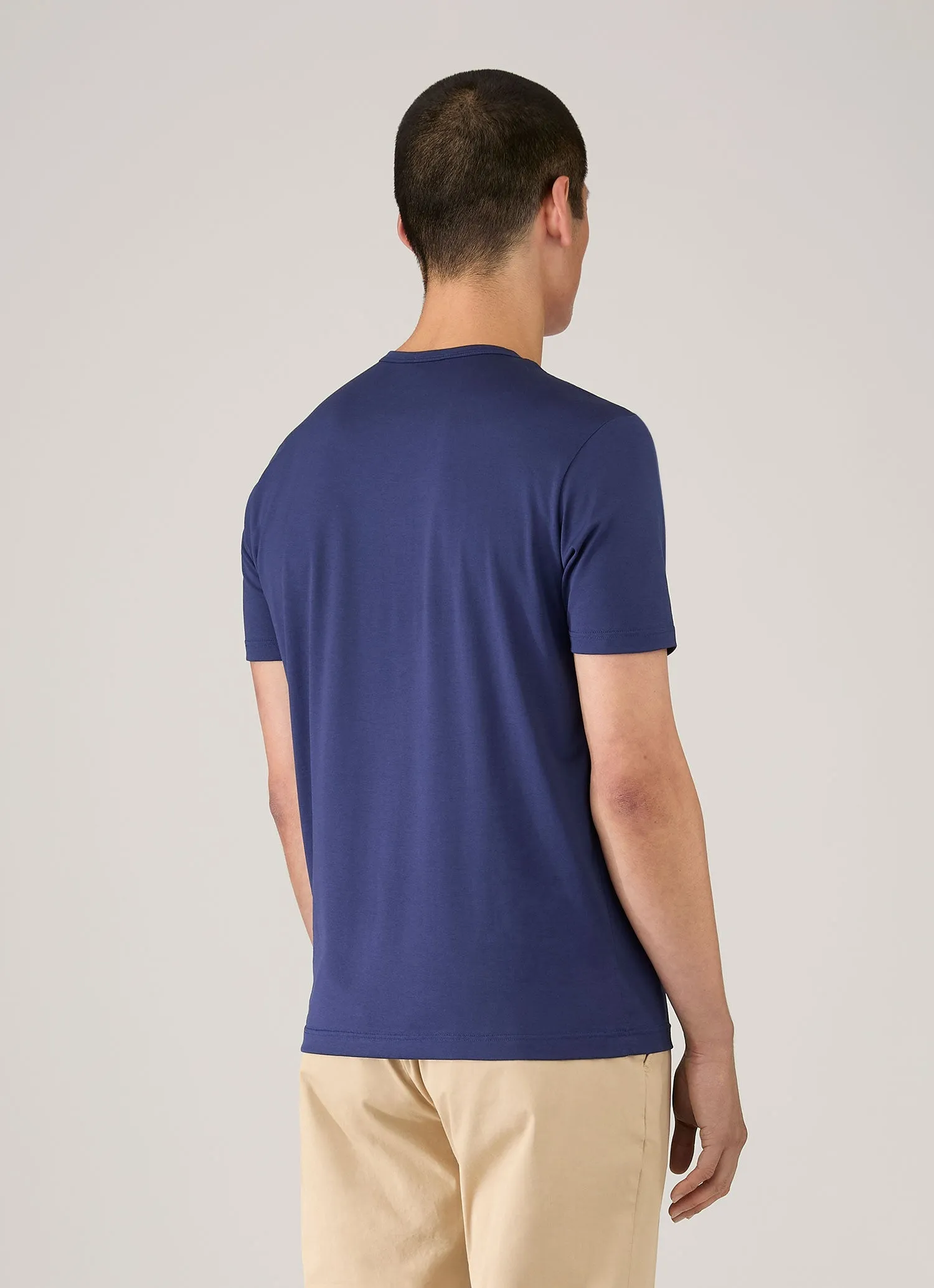 Men's Classic T-shirt in Ink Blue sold by Sunspel product image thumbnail 5
