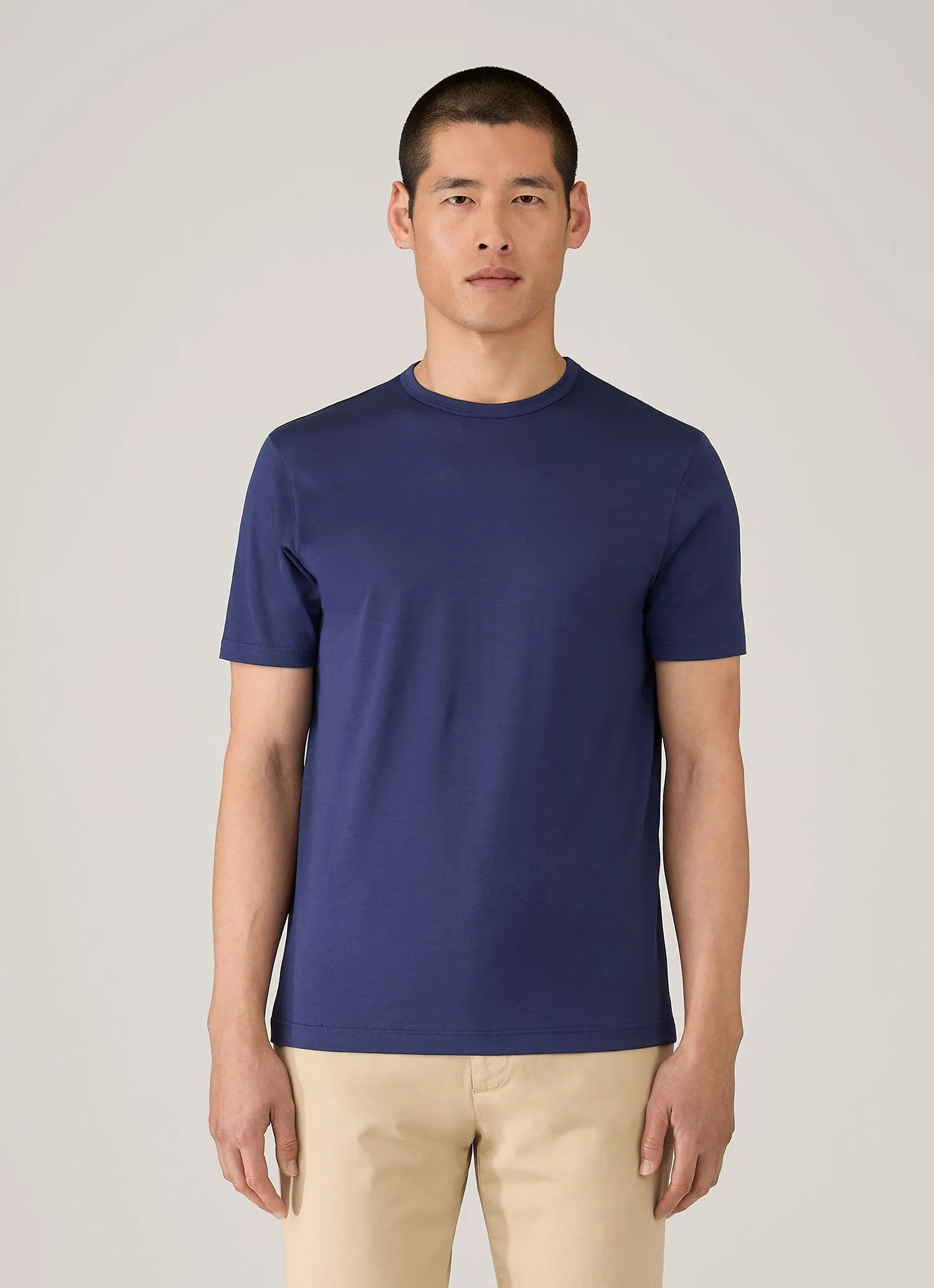 Men's Classic T-shirt in Ink Blue sold by Sunspel product image thumbnail 2