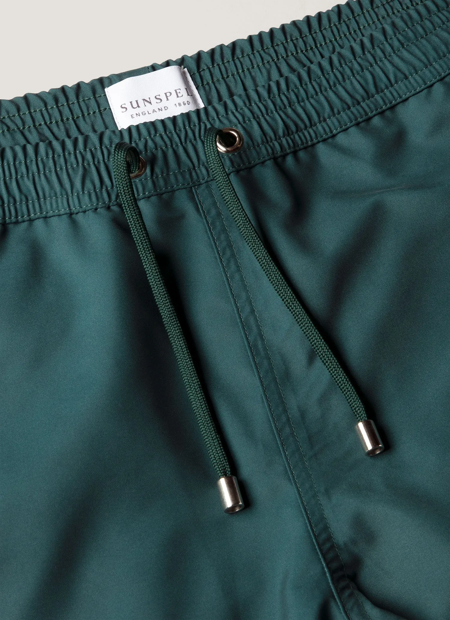 Men's Drawstring Swim Shorts in Forest sold by Sunspel product image thumbnail 4