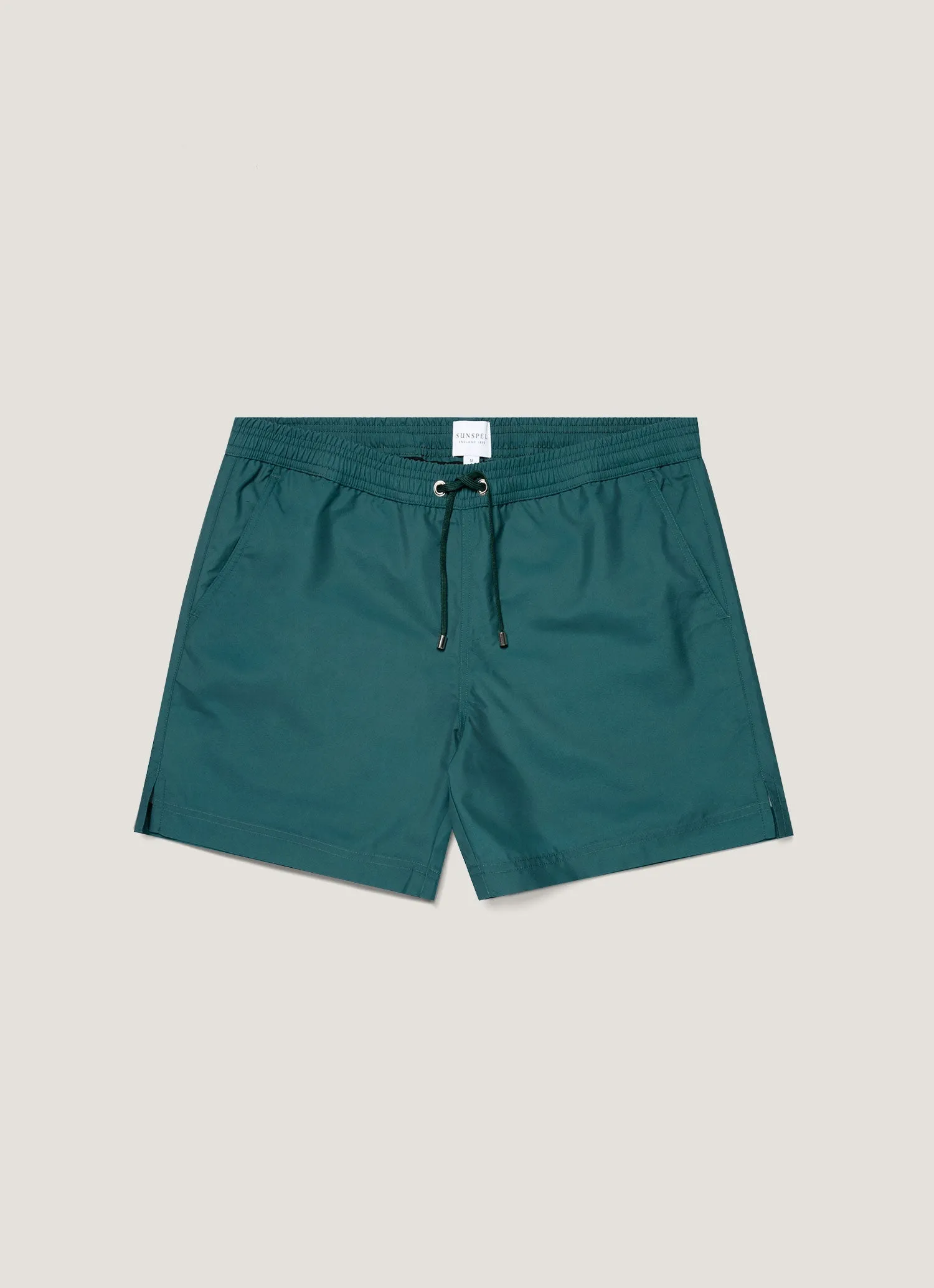 Men's Drawstring Swim Shorts in Forest sold by Sunspel
