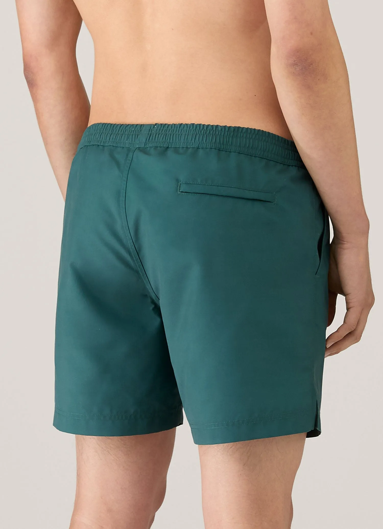 Men's Drawstring Swim Shorts in Forest sold by Sunspel product image thumbnail 5
