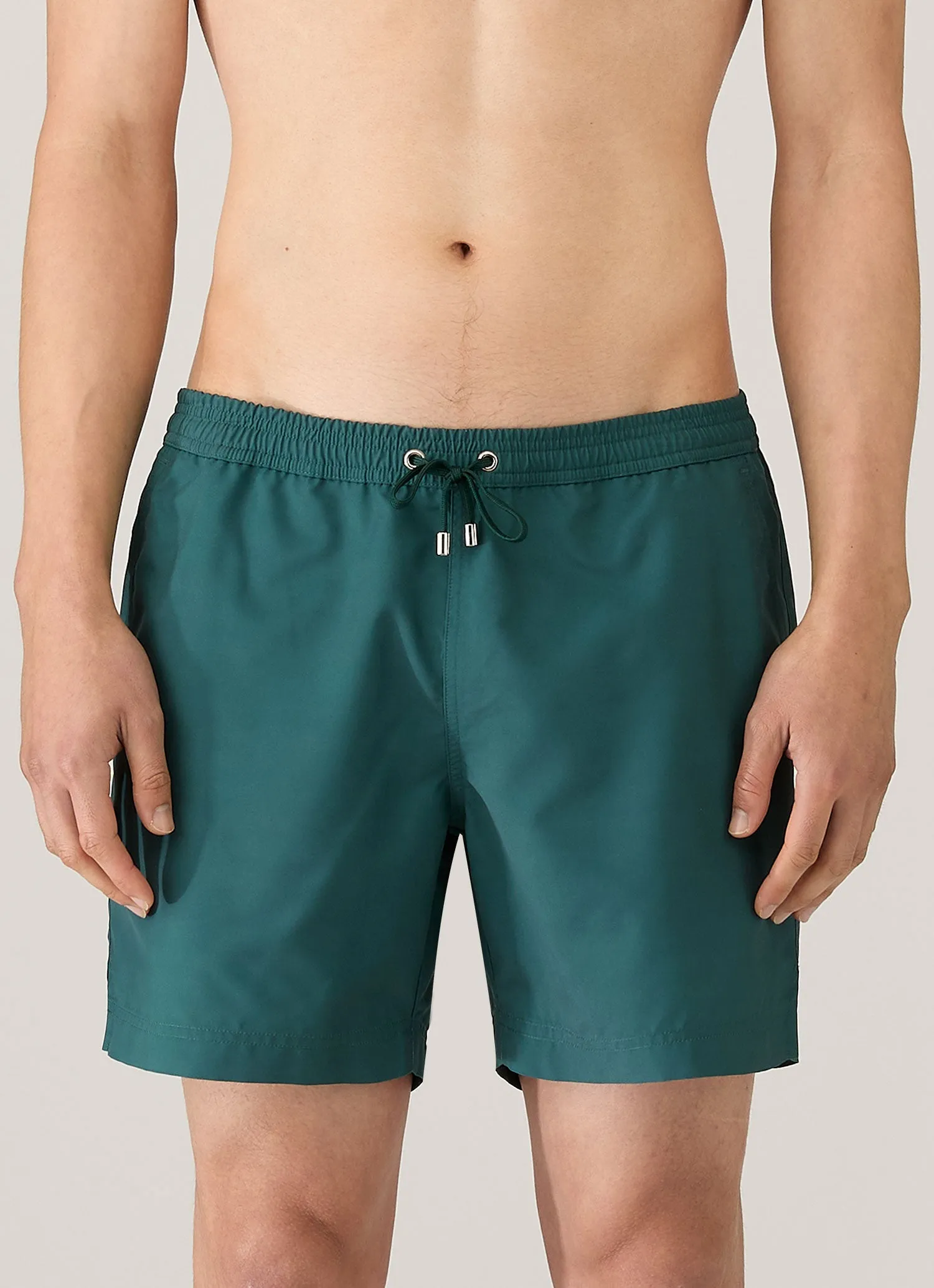 Men's Drawstring Swim Shorts in Forest sold by Sunspel product image thumbnail 2
