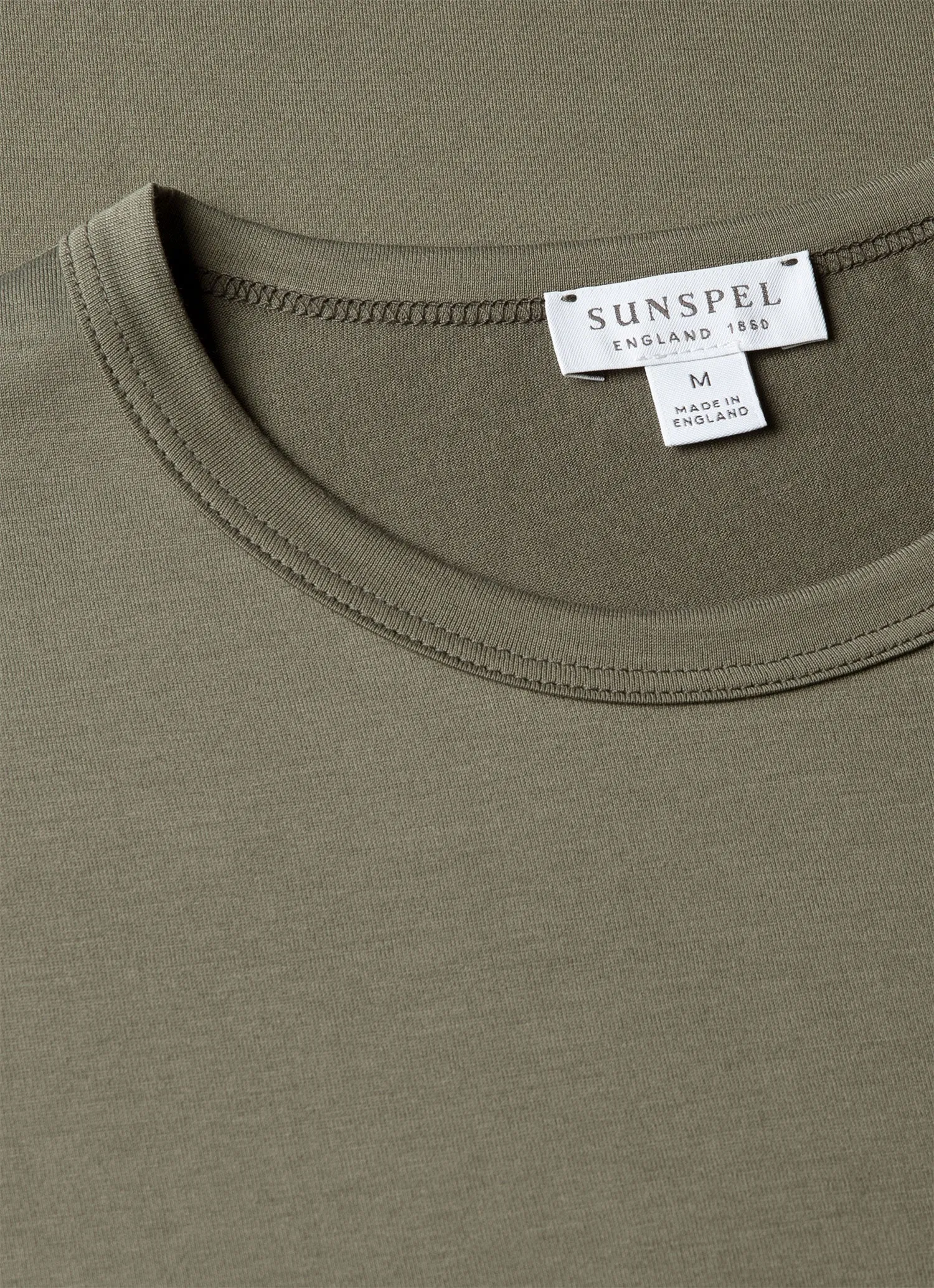 Men's Classic T-shirt in Fossil Grey sold by Sunspel product image thumbnail 4