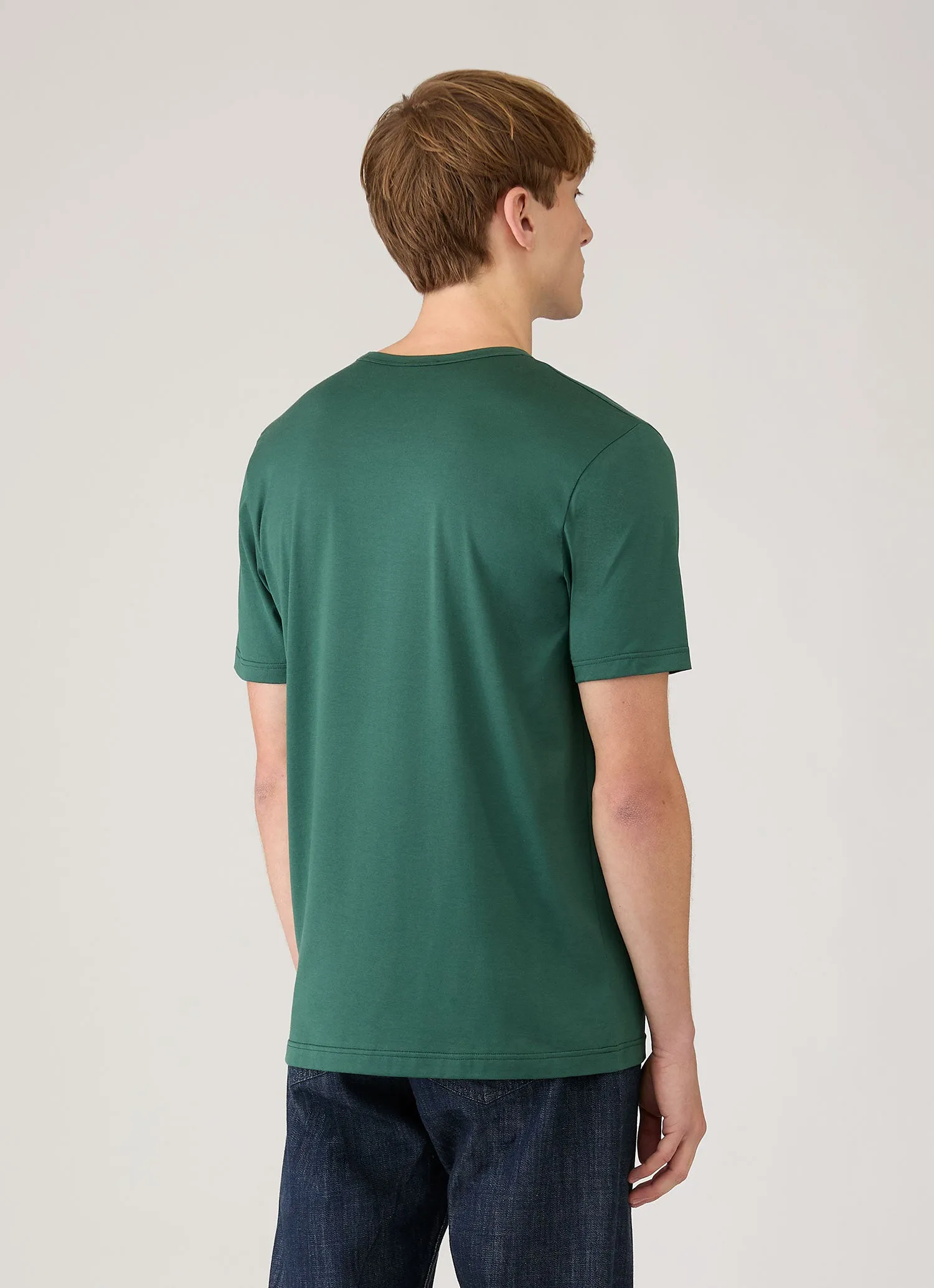 Men's Classic T-shirt in Forest sold by Sunspel product image thumbnail 5