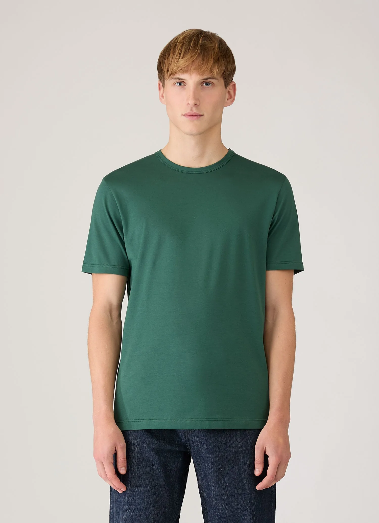 Men's Classic T-shirt in Forest sold by Sunspel product image thumbnail 2
