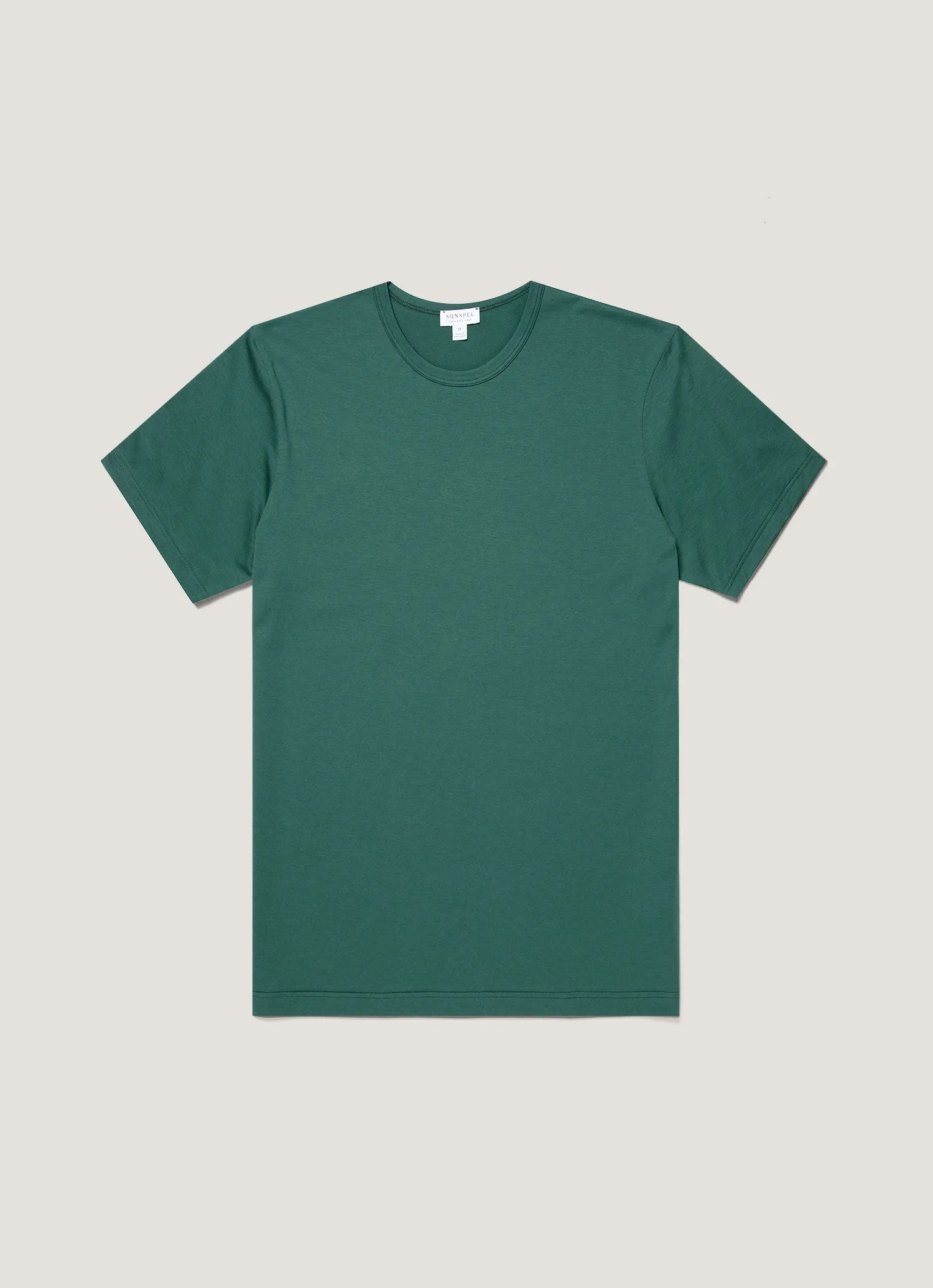 Men's Classic T-shirt in Forest sold by Sunspel