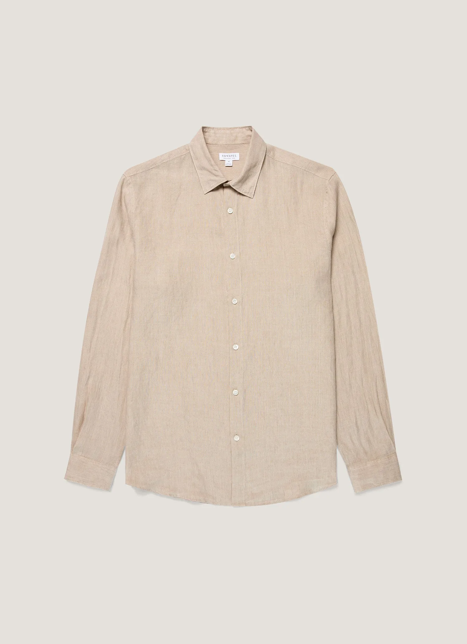 Men's Linen Shirt in Hazelwood sold by Sunspel