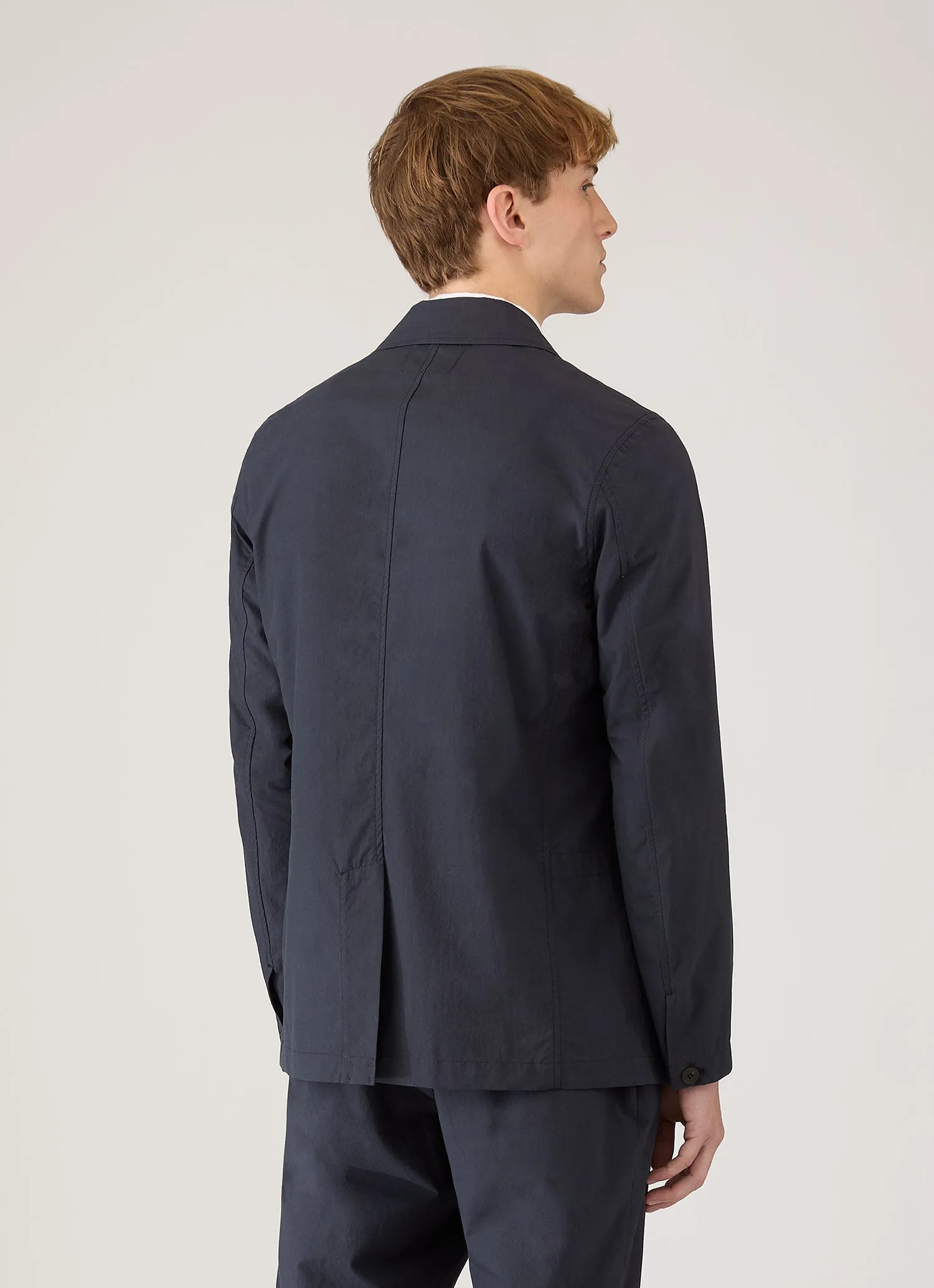 Men's Lightweight Cotton Poplin Blazer in Navy sold by Sunspel product image thumbnail 5