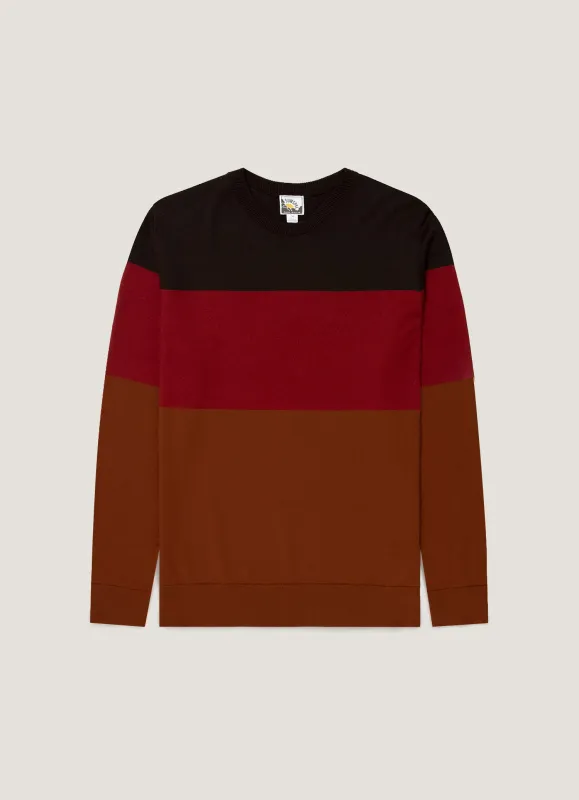 Men's Sunspel x Paul Weller Jumper in Dark Brown made by Sunspel