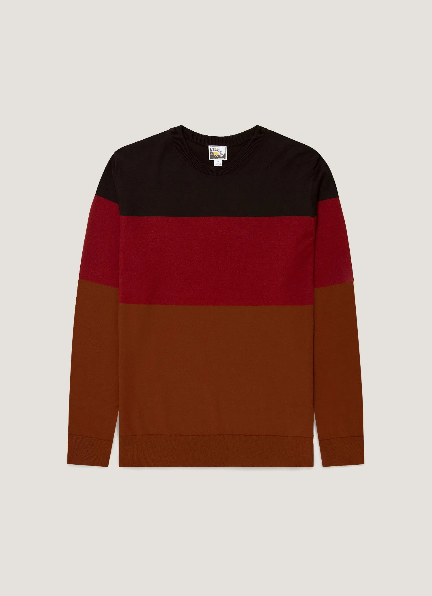 Men's Sunspel x Paul Weller Jumper in Dark Brown sold by Sunspel