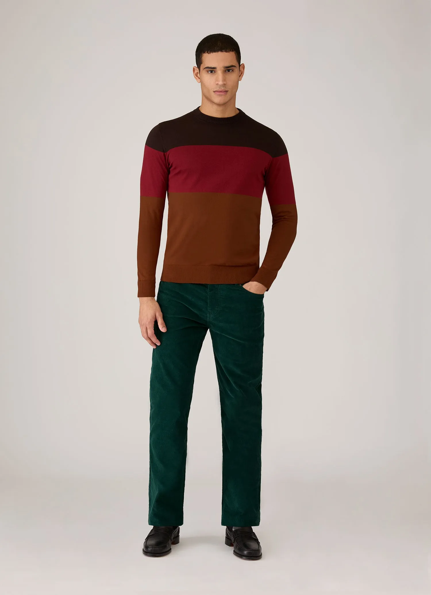 Men's Sunspel x Paul Weller Jumper in Dark Brown sold by Sunspel product image thumbnail 3