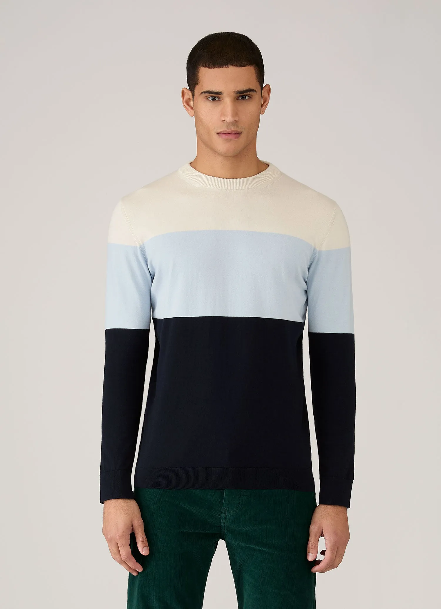 Men's Sunspel x Paul Weller Jumper in Vintage Blue sold by Sunspel product image thumbnail 2