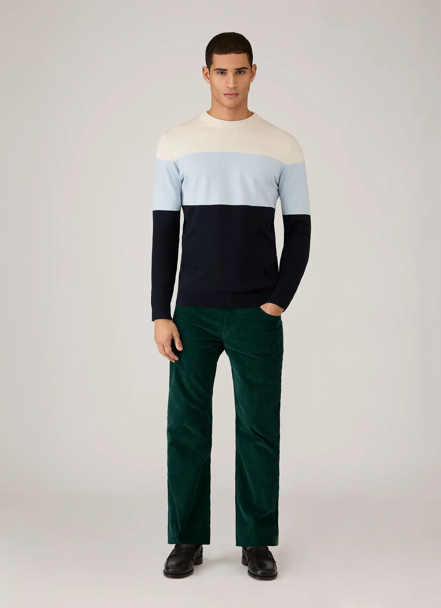 Men's Sunspel x Paul Weller Jumper in Vintage Blue sold by Sunspel product image thumbnail 3