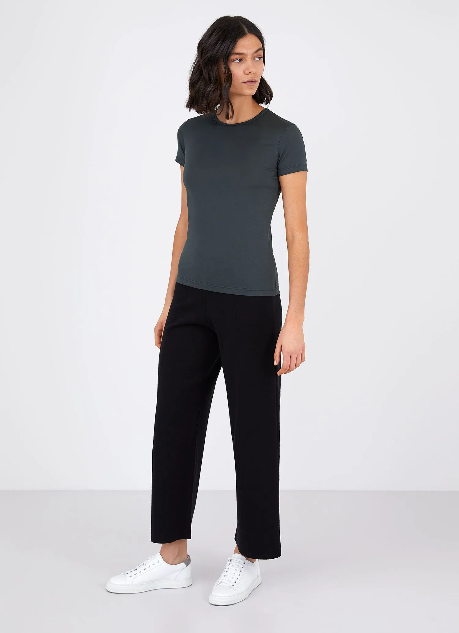 Women's Classic T-shirt in Forest sold by Sunspel product image thumbnail 3