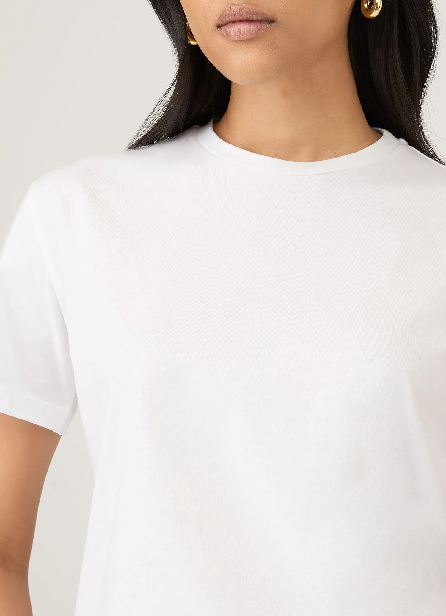 Women's Boy Fit T-shirt in White sold by Sunspel product image thumbnail 4