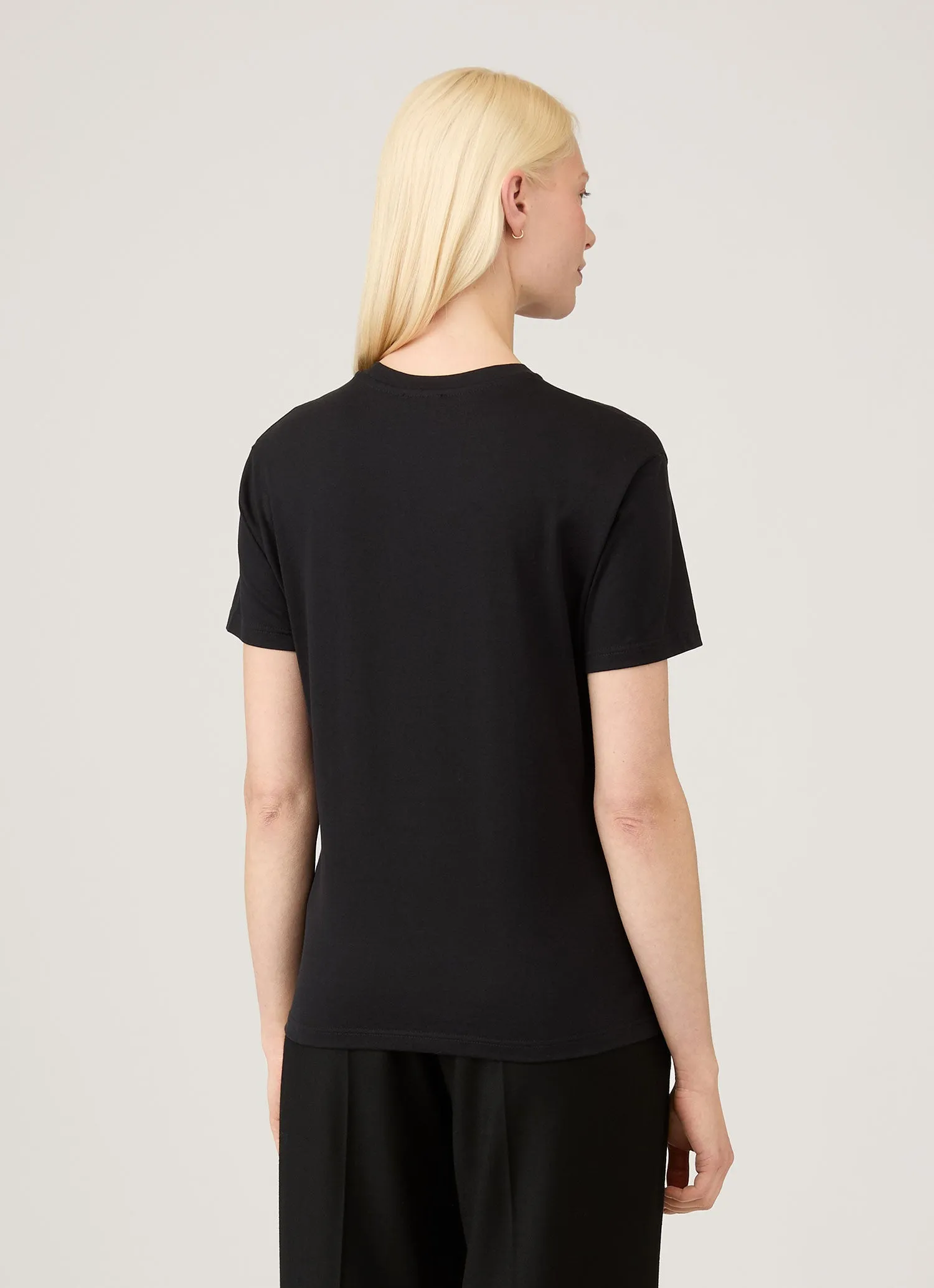 Women's Boy Fit T-shirt in Black sold by Sunspel product image thumbnail 3