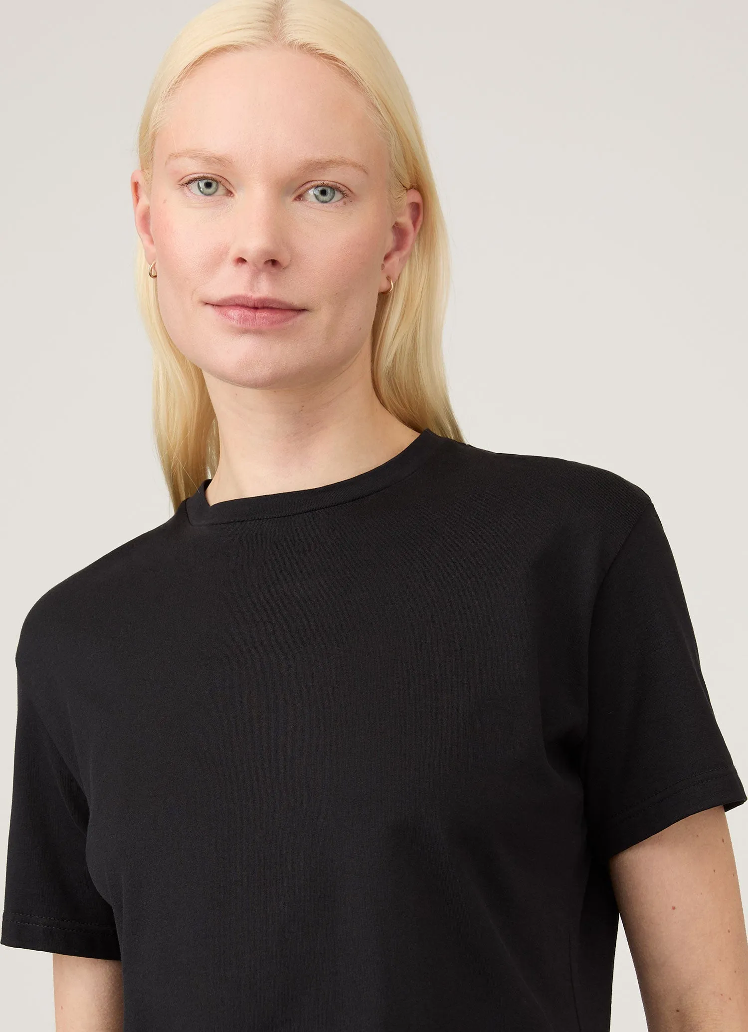 Women's Boy Fit T-shirt in Black sold by Sunspel product image thumbnail 4