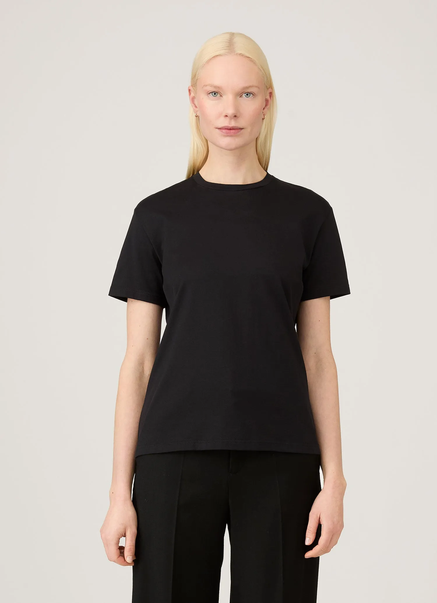 Women's Boy Fit T-shirt in Black sold by Sunspel