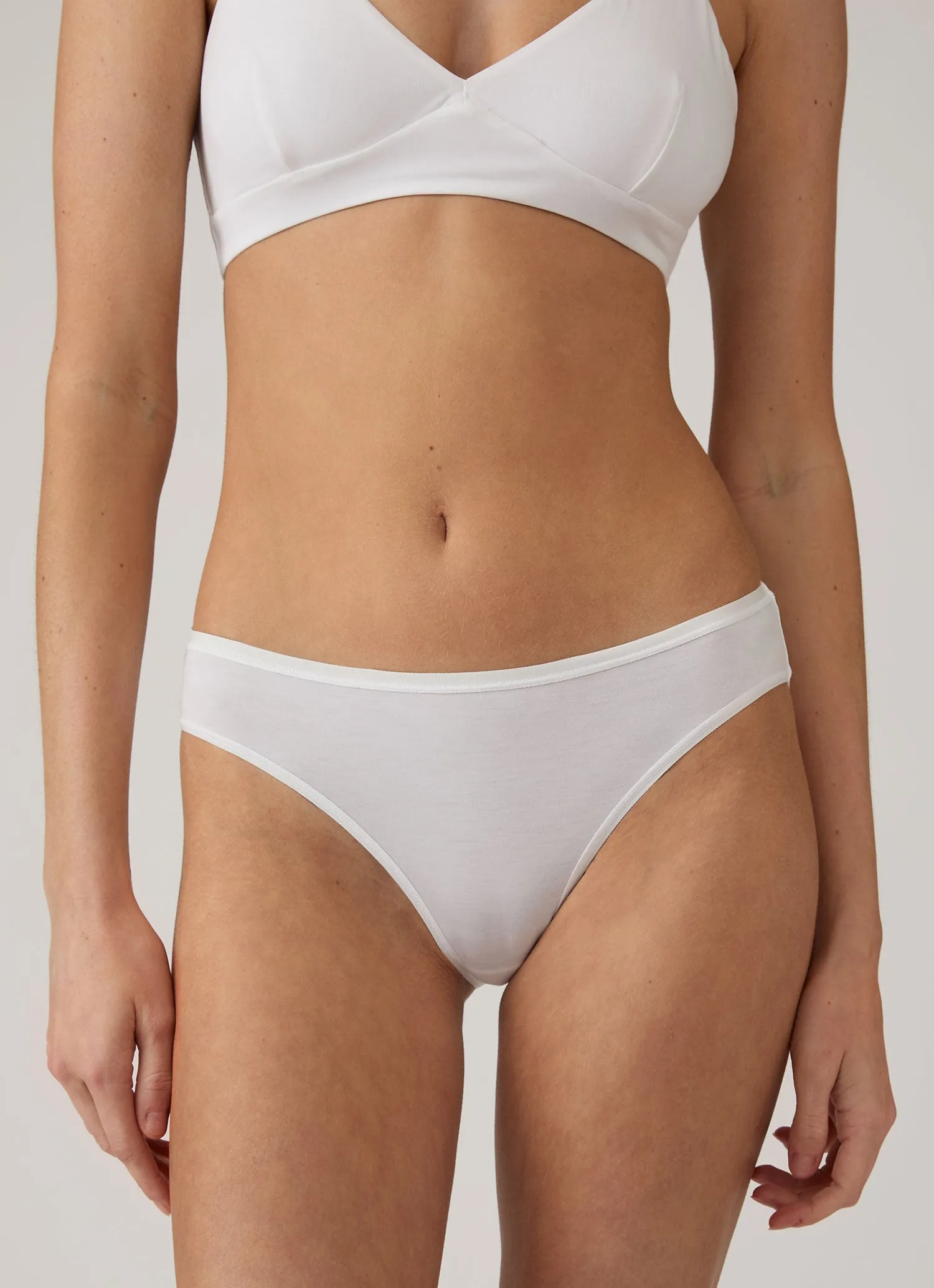 Women's Tencel™ Bikini Brief in White sold by Sunspel product image thumbnail 3