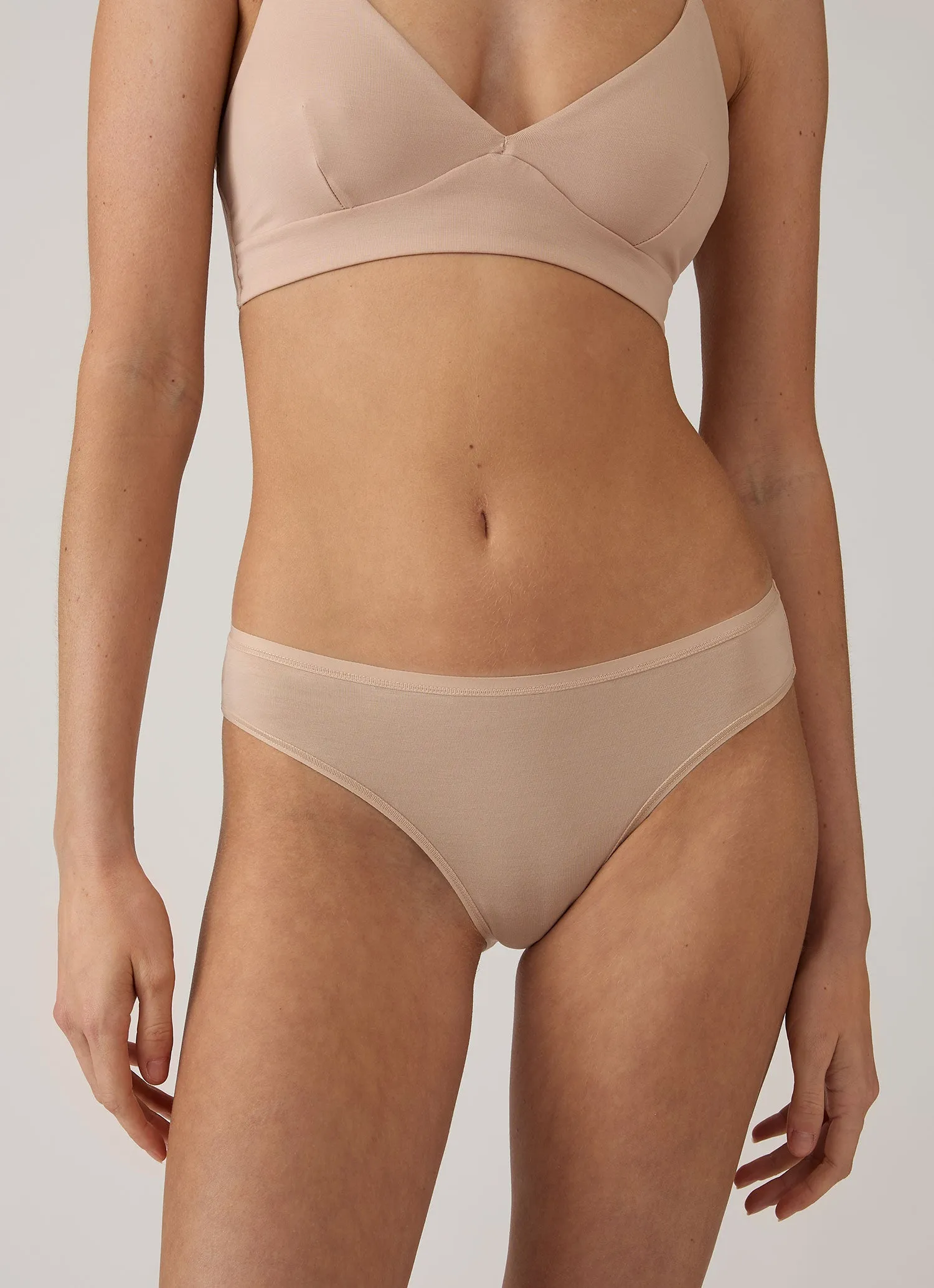 Women's Tencel™ Bikini Brief in Beige sold by Sunspel product image thumbnail 3