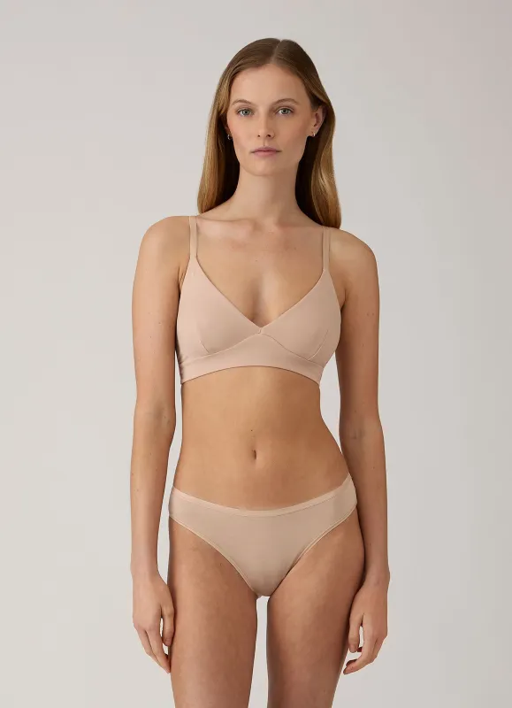 Women's Tencel™ Bikini Brief in Beige made by Sunspel