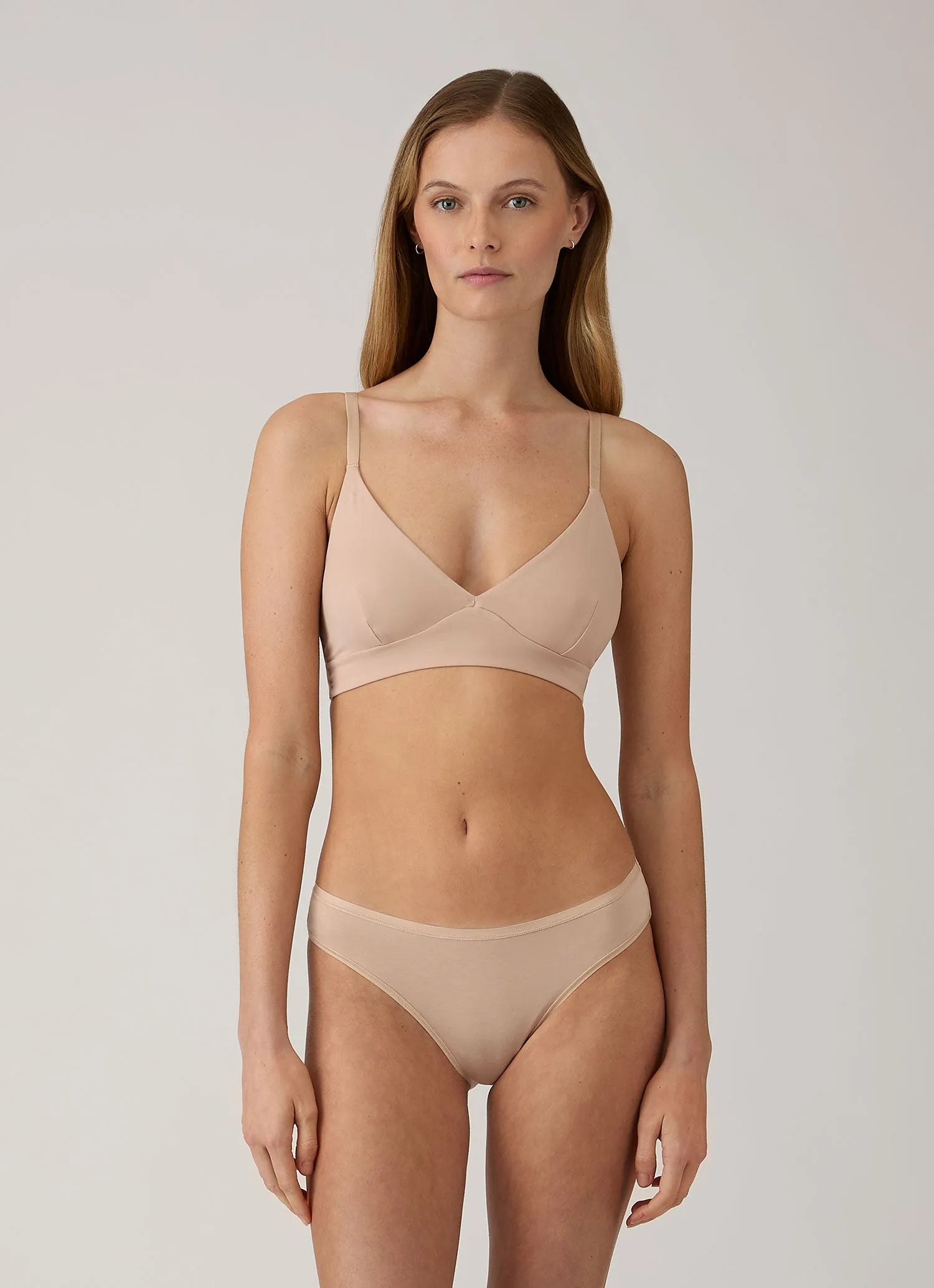 Women's Tencel™ Bikini Brief in Beige sold by Sunspel