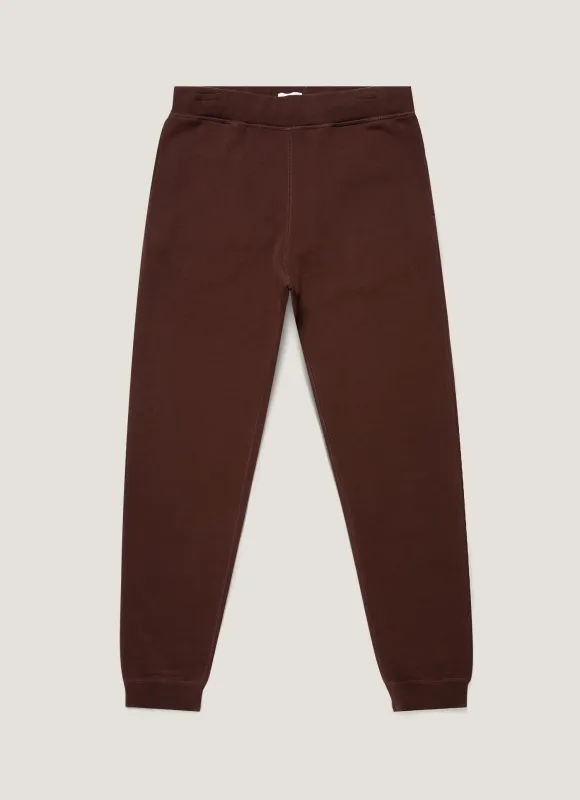 Men's Loopback Sweatpants in Bakelite made by Sunspel