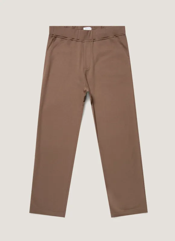 Men's Supima Loopback Sweatpants in Dark Cedar made by Sunspel