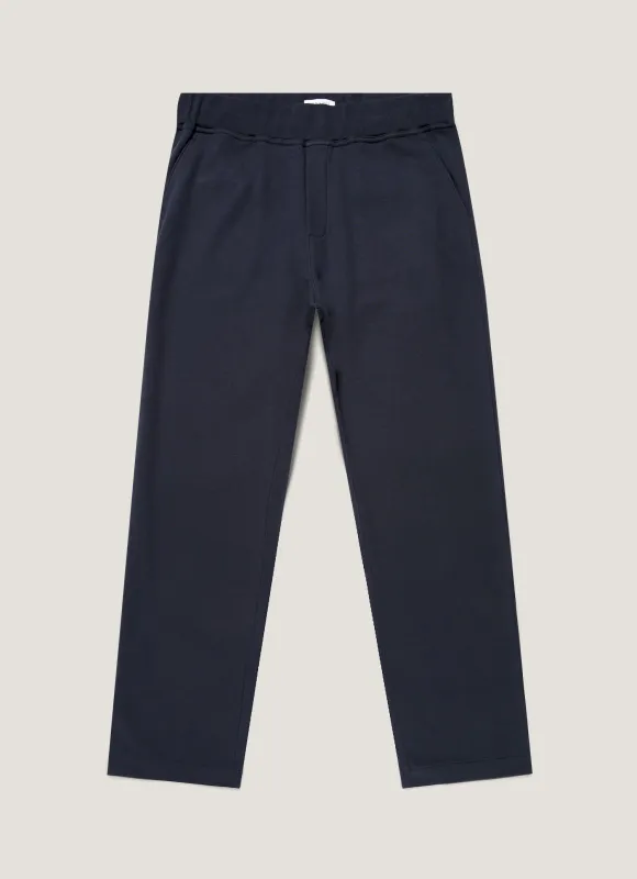 Men's Supima Loopback Sweatpants in Midnight Navy made by Sunspel