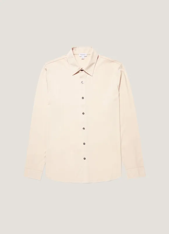 Men's Classic Jersey Shirt in Swansdown made by Sunspel